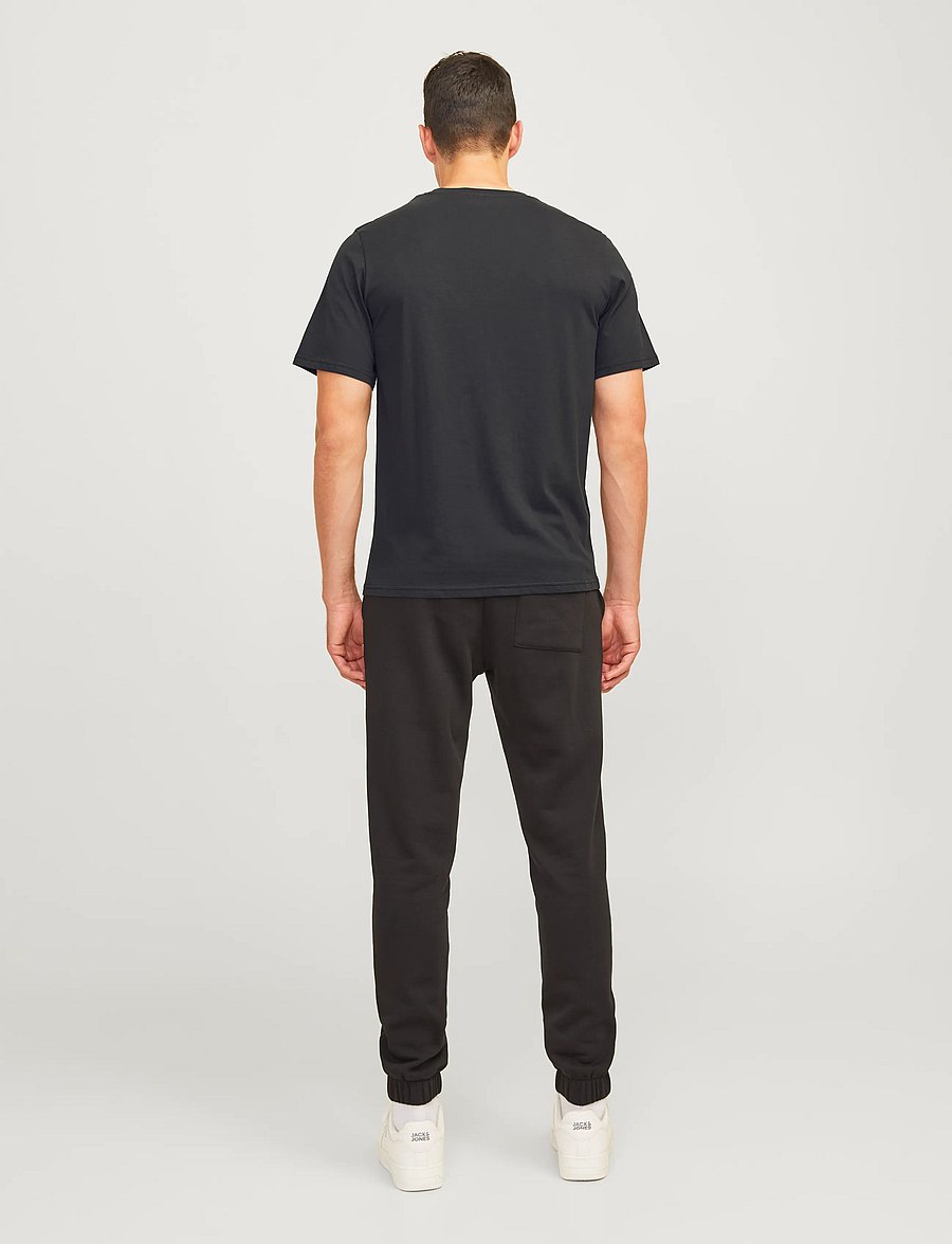 JJ REBEL - JREBREBEL LOGO TEE SS CREW NECK NOOS - lühikeste varrukatega t-särgid - black - 3