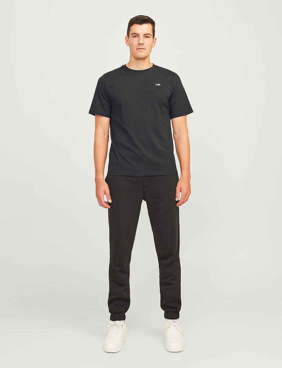 JJ REBEL - JREBREBEL LOGO TEE SS CREW NECK NOOS - lühikeste varrukatega t-särgid - black - 4