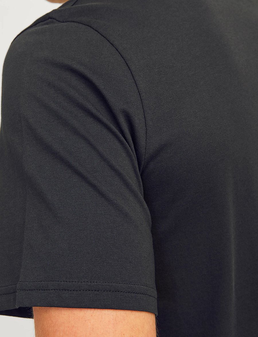 JJ REBEL - JREBREBEL LOGO TEE SS CREW NECK NOOS - lühikeste varrukatega t-särgid - black - 5