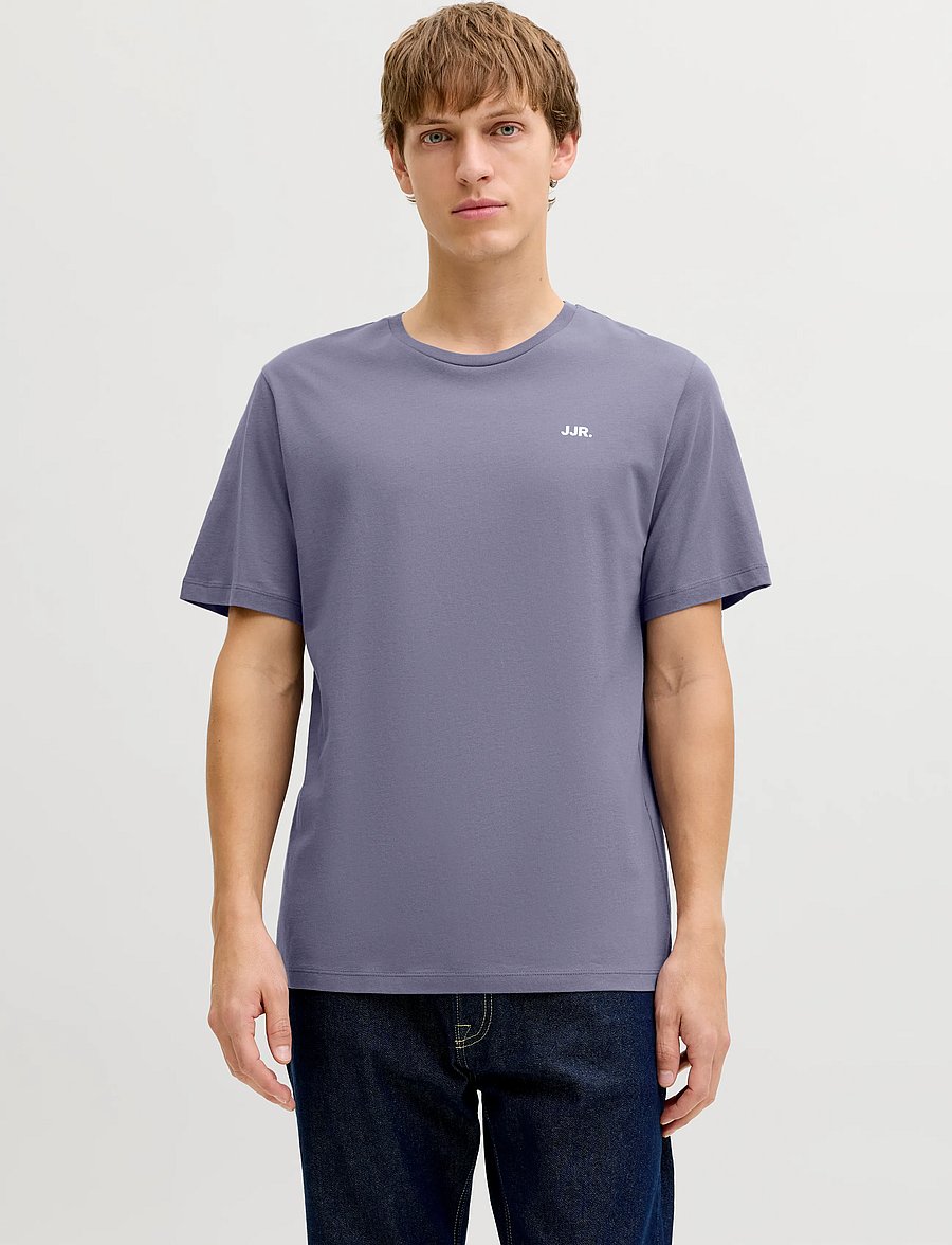 JJ REBEL - JREBREBEL LOGO TEE SS CREW NECK NOOS - lühikeste varrukatega t-särgid - folkstone gray - 0