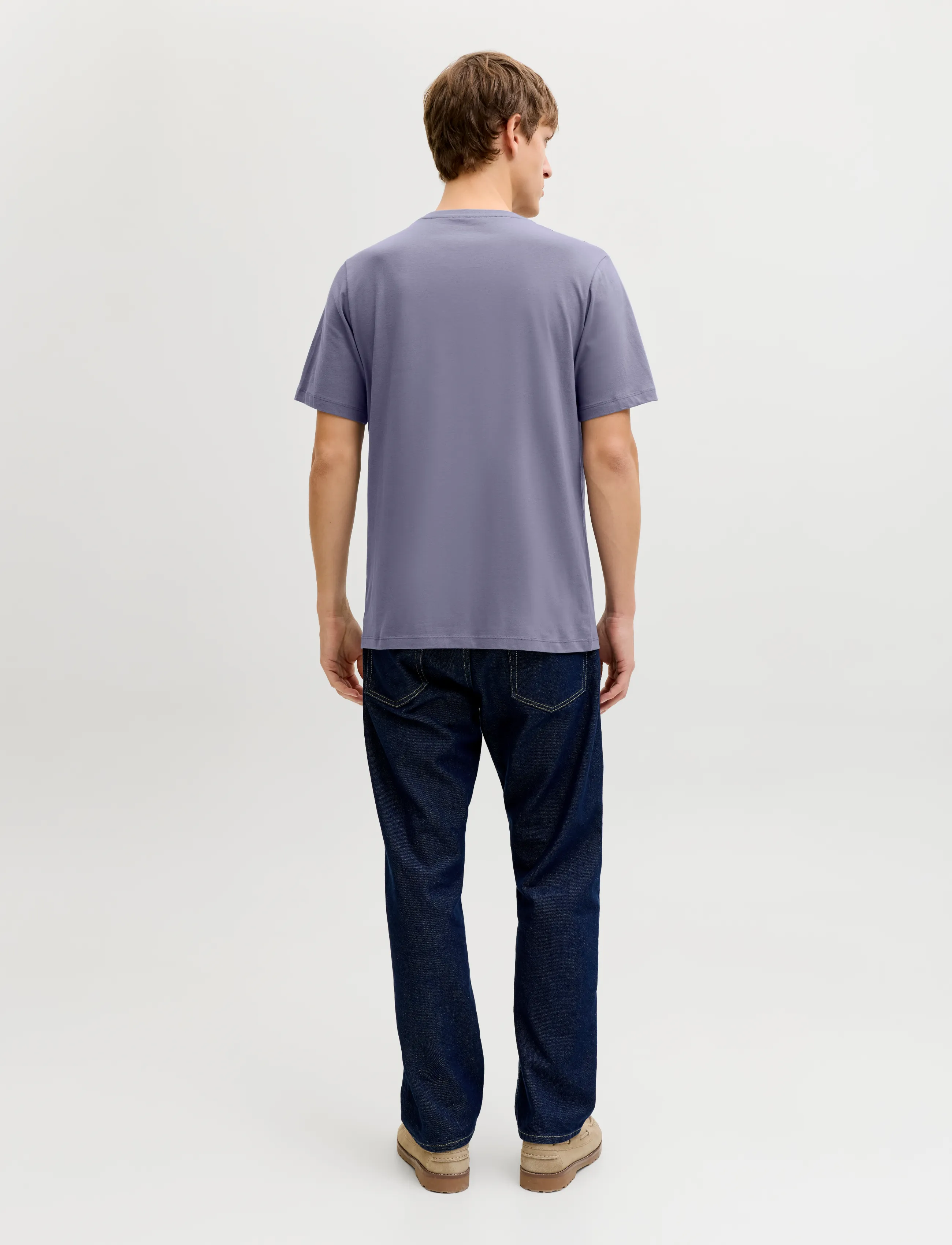 JJ REBEL - JREBREBEL LOGO TEE SS CREW NECK NOOS - folkstone gray - 3