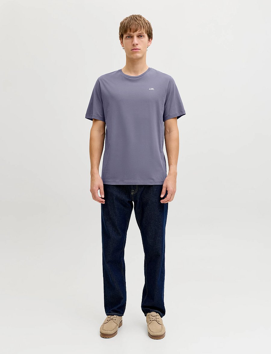 JJ REBEL - JREBREBEL LOGO TEE SS CREW NECK NOOS - lühikeste varrukatega t-särgid - folkstone gray - 4