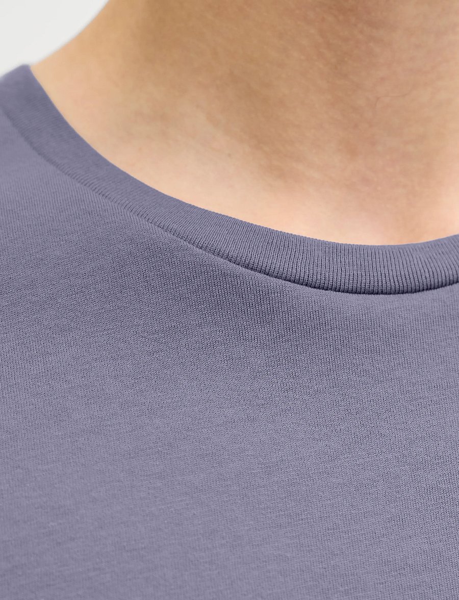 JJ REBEL - JREBREBEL LOGO TEE SS CREW NECK NOOS - lühikeste varrukatega t-särgid - folkstone gray - 5