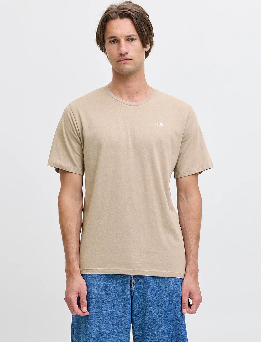 JJ REBEL - JREBREBEL LOGO TEE SS CREW NECK NOOS - roasted cashew - 0