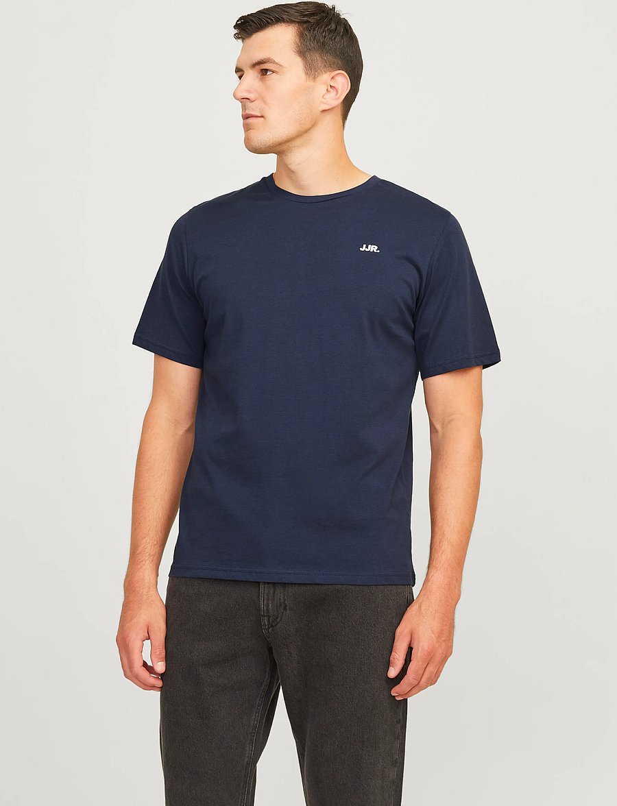 JJ REBEL - JREBREBEL LOGO TEE SS CREW NECK NOOS - lühikeste varrukatega t-särgid - sky captain - 0