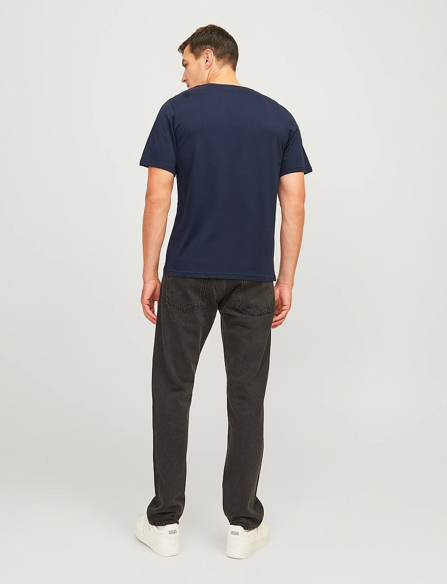JJ REBEL - JREBREBEL LOGO TEE SS CREW NECK NOOS - lühikeste varrukatega t-särgid - sky captain - 3