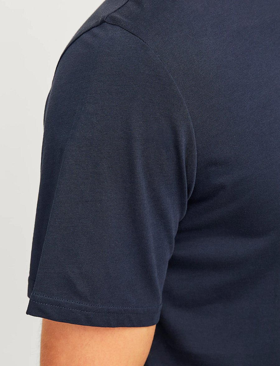 JJ REBEL - JREBREBEL LOGO TEE SS CREW NECK NOOS - lühikeste varrukatega t-särgid - sky captain - 5
