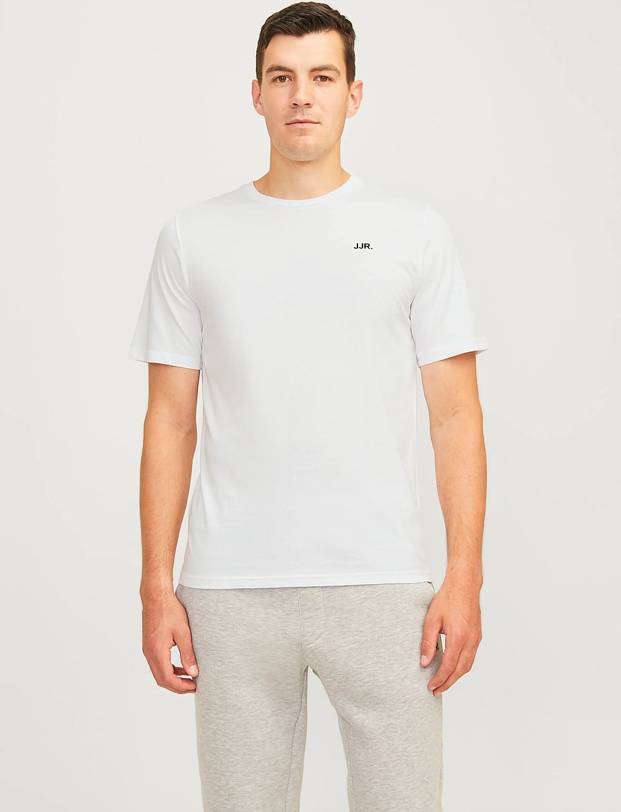 JJ REBEL - JREBREBEL LOGO TEE SS CREW NECK NOOS - lühikeste varrukatega t-särgid - white - 0