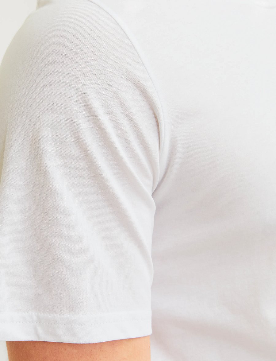 JJ REBEL - JREBREBEL LOGO TEE SS CREW NECK NOOS - lühikeste varrukatega t-särgid - white - 5