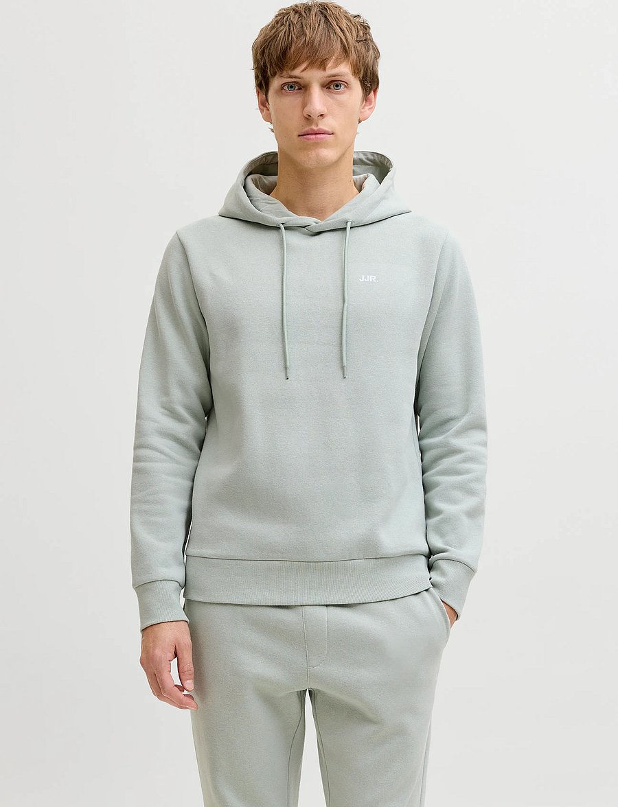 JJ REBEL - JREBREBEL LOGO SWEAT HOOD NOOS - aqua gray - 0