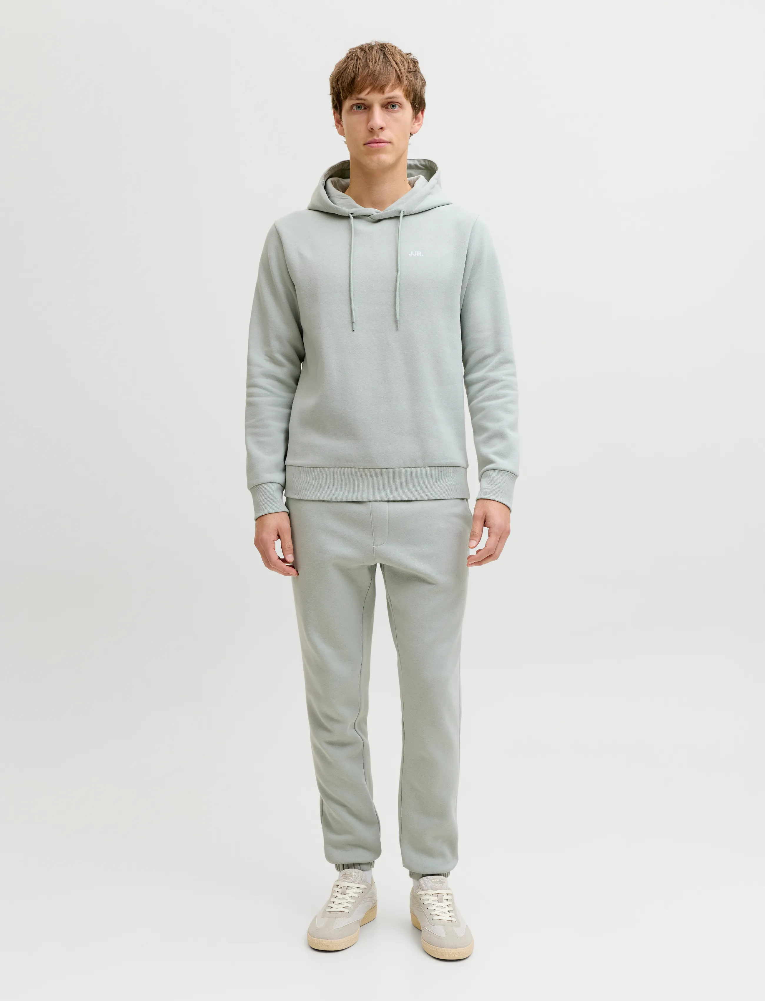 JJ REBEL - JREBREBEL LOGO SWEAT HOOD NOOS - laveste priser - aqua gray - 4