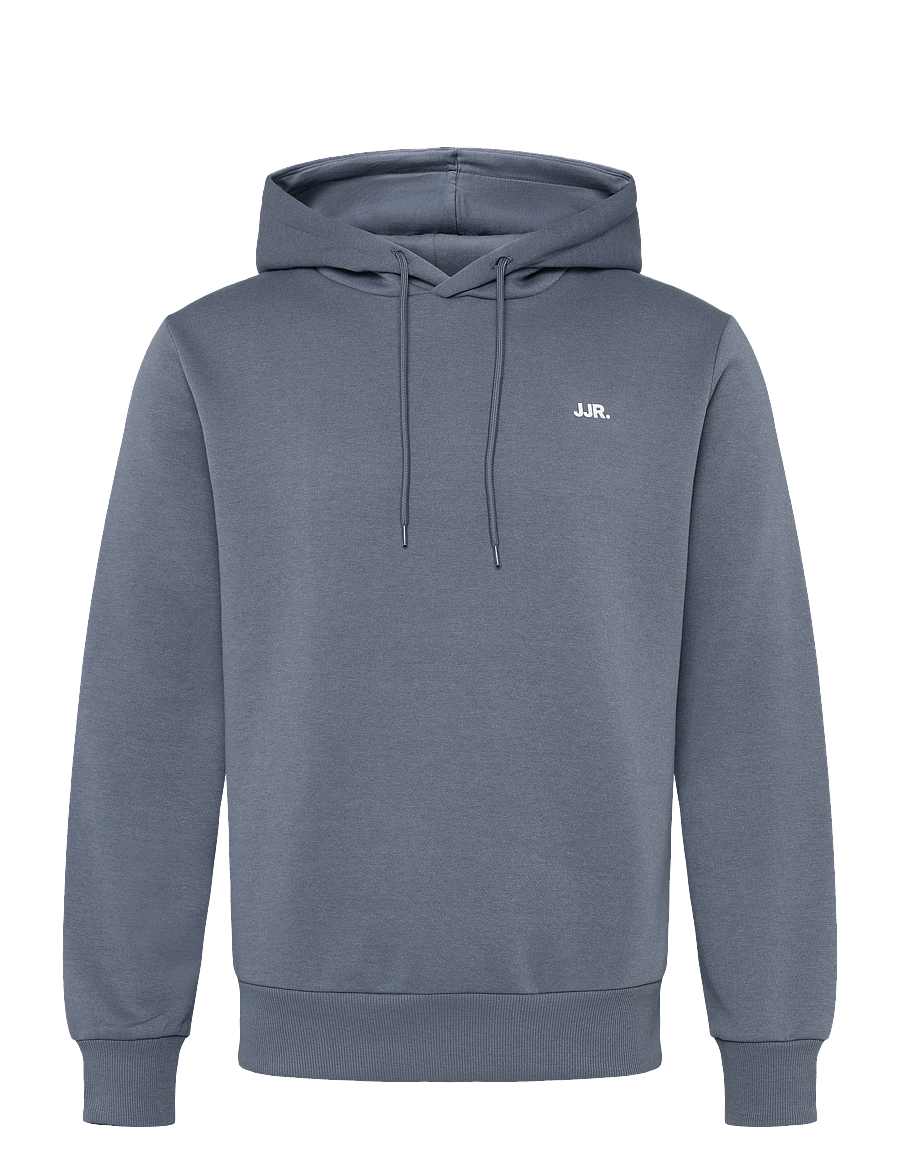 JJ REBEL - JREBREBEL LOGO SWEAT HOOD NOOS - folkstone gray - 1