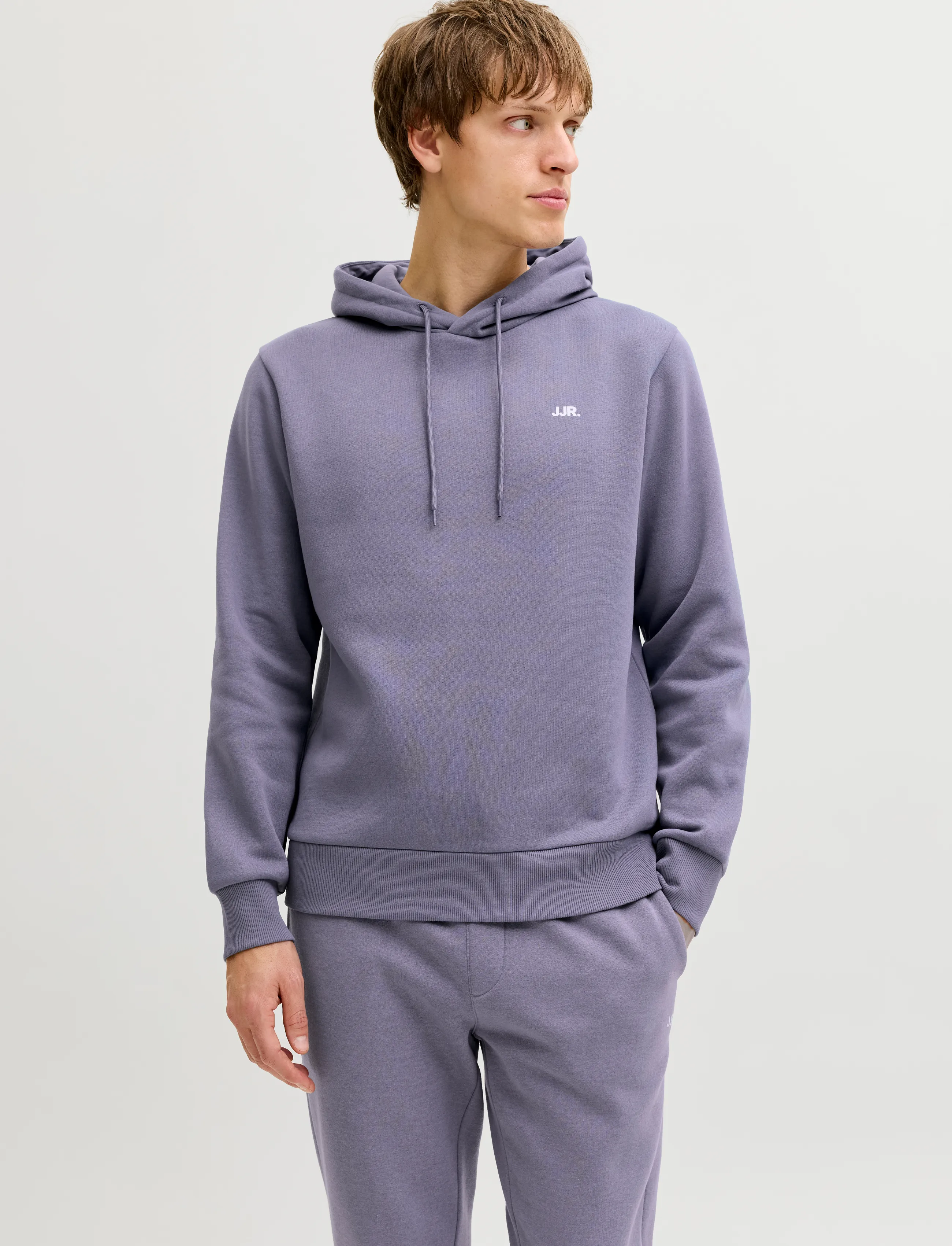 JJ REBEL JREBREBEL LOGO SWEAT HOOD NOOS - JJ REBEL - FOLKSTONE GRAY / grey