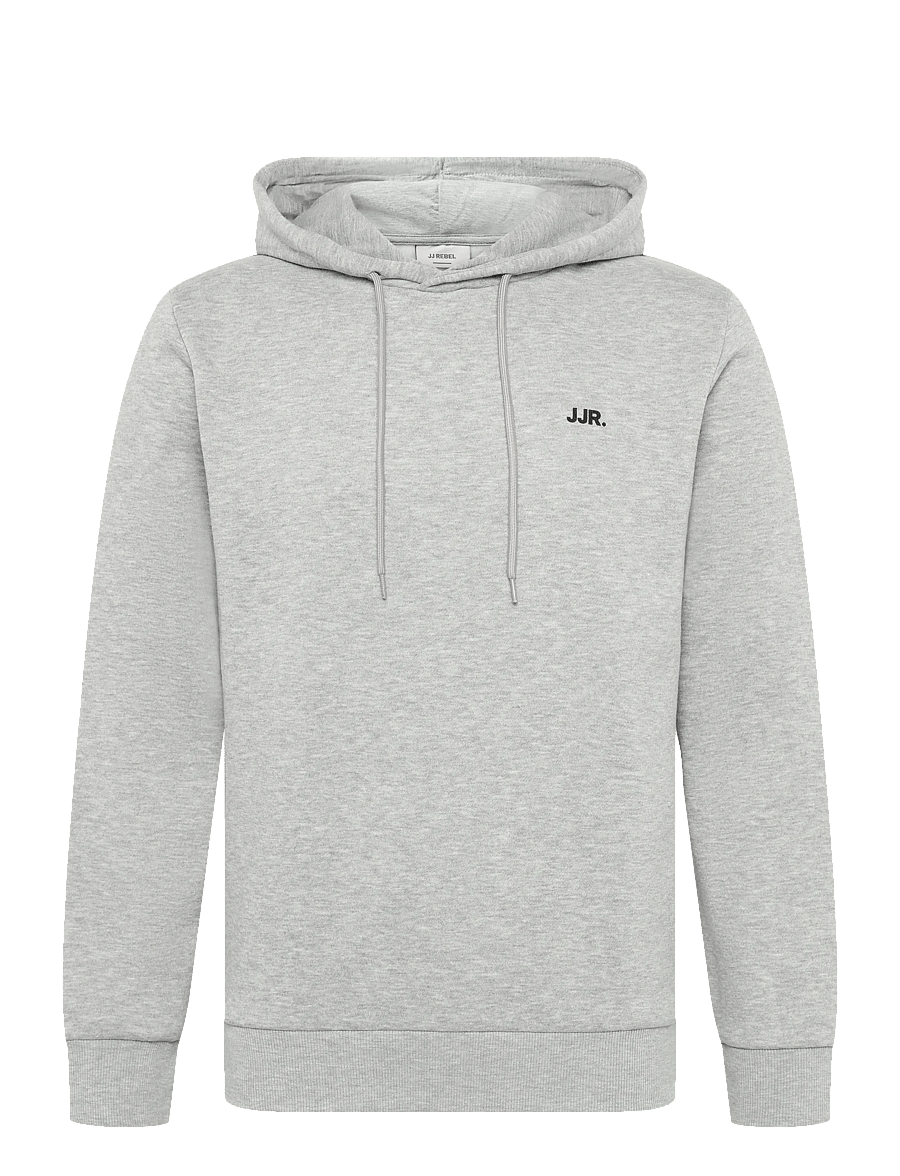 JJ REBEL - JREBREBEL LOGO SWEAT HOOD NOOS - light grey melange - 1