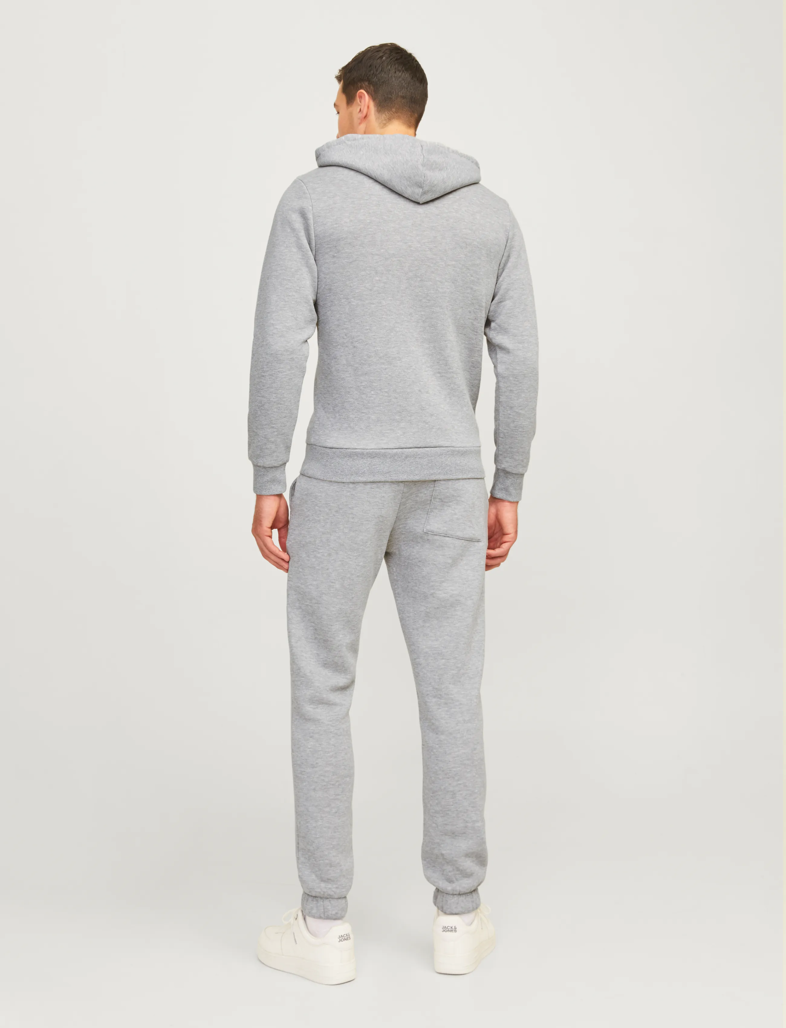JJ REBEL - JREBREBEL LOGO SWEAT HOOD NOOS - light grey melange - 3