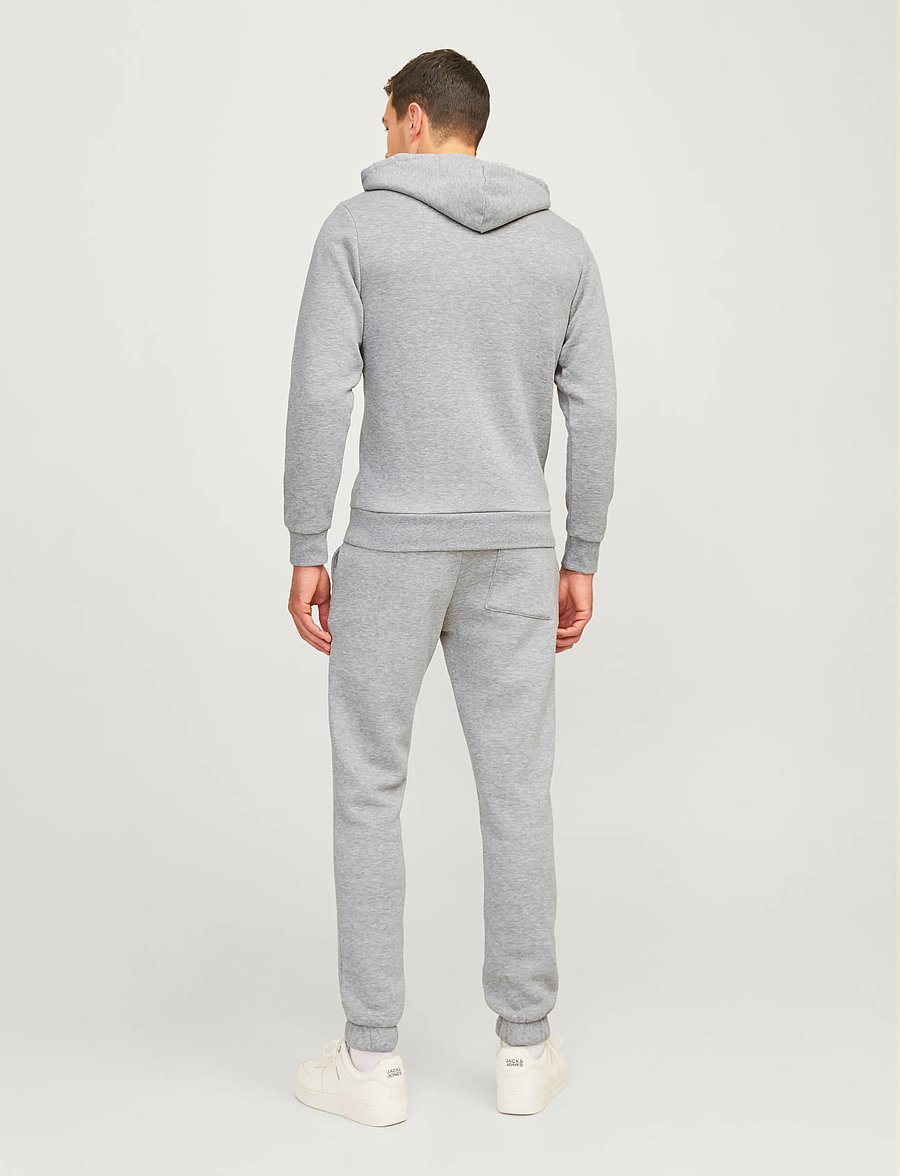 JJ REBEL - JREBREBEL LOGO SWEAT HOOD NOOS - light grey melange - 3