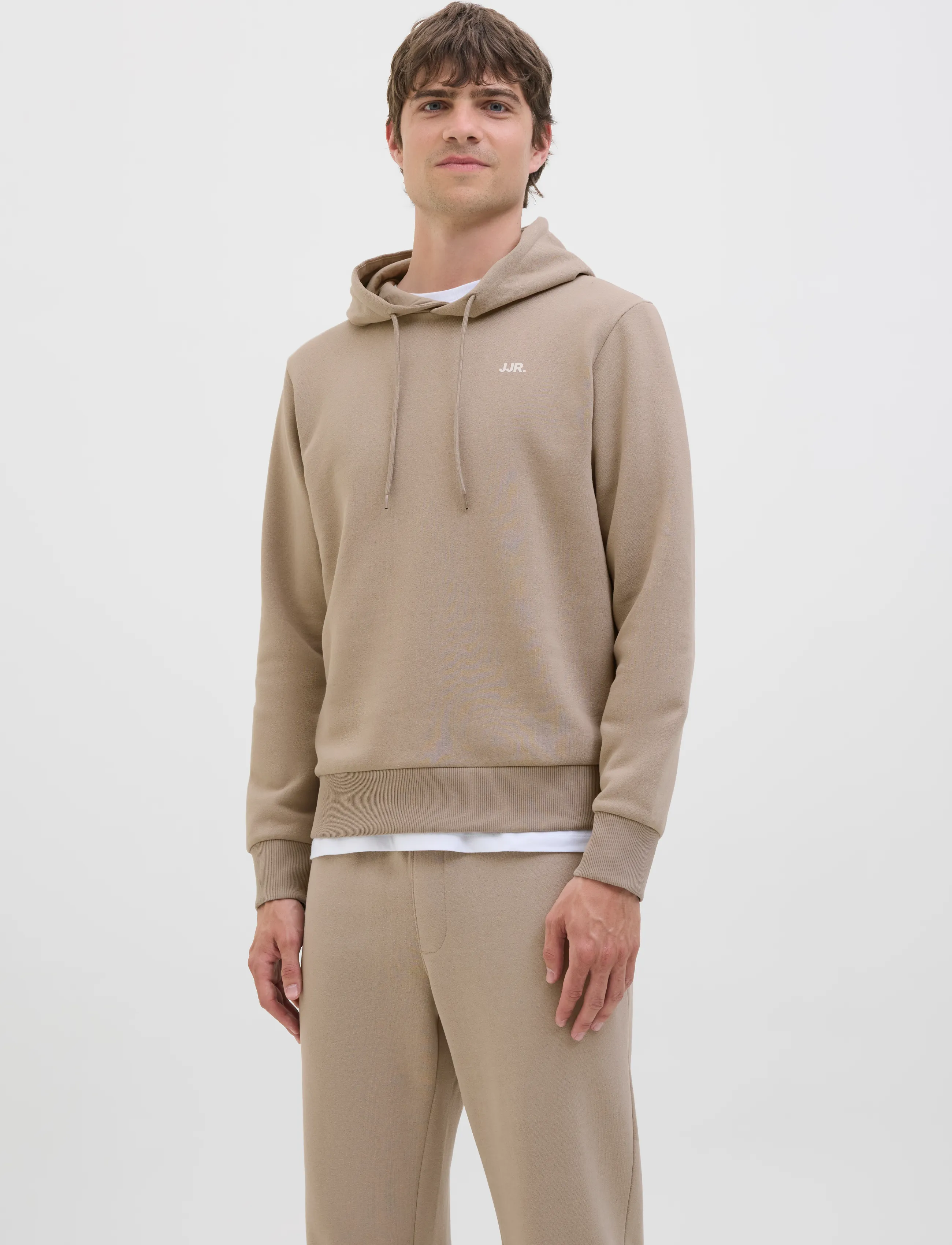 JJ REBEL JREBREBEL LOGO SWEAT HOOD NOOS - JJ REBEL - ROASTED CASHEW / beige