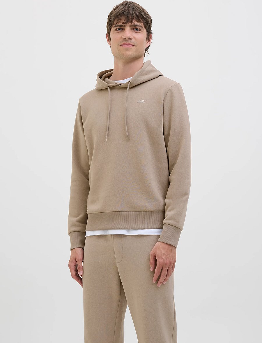 JJ REBEL - JREBREBEL LOGO SWEAT HOOD NOOS - roasted cashew - 0