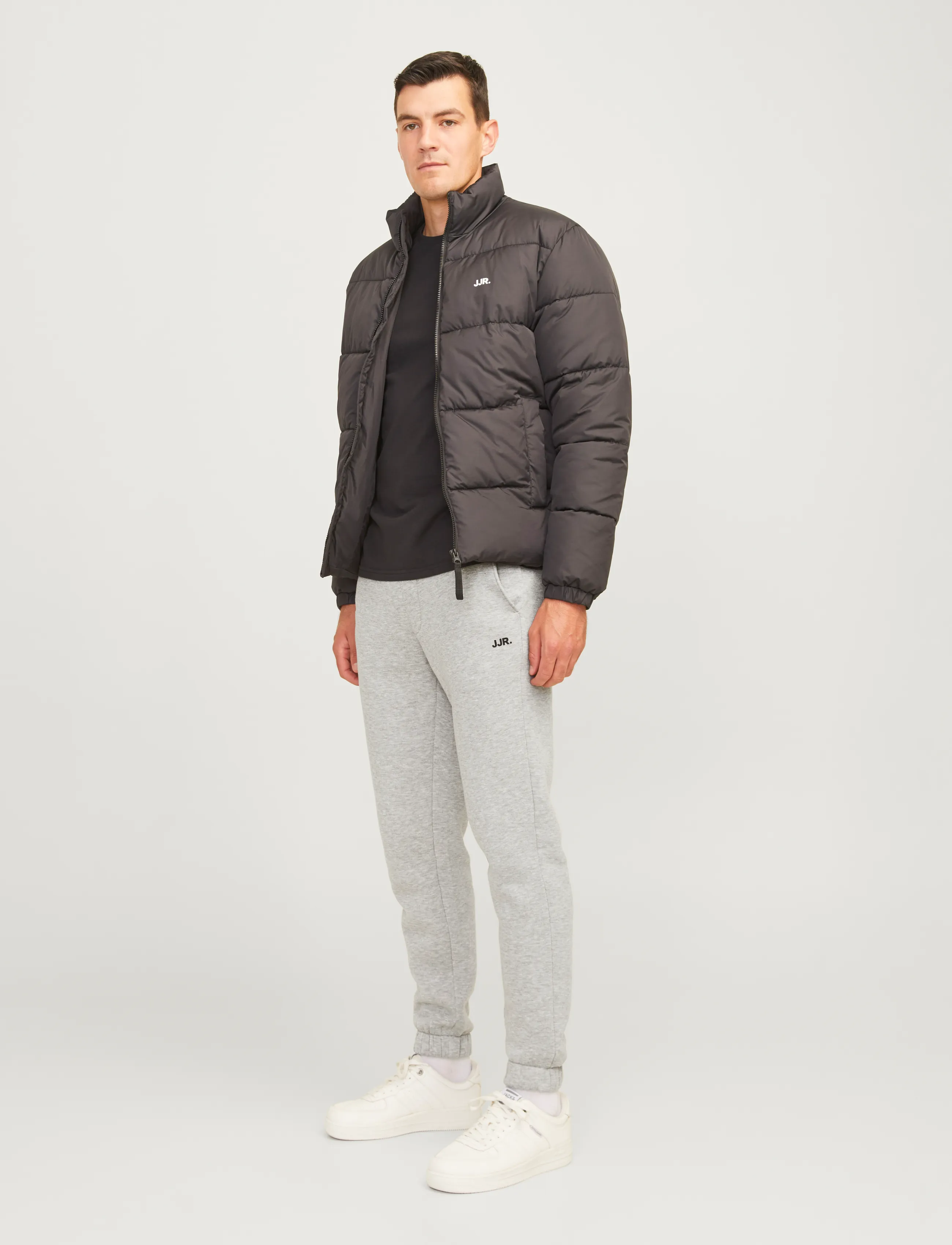 JJ REBEL - JREBGORM REG REBEL LOGO SWEAT PANTS NOOS - laveste priser - light grey melange - 4