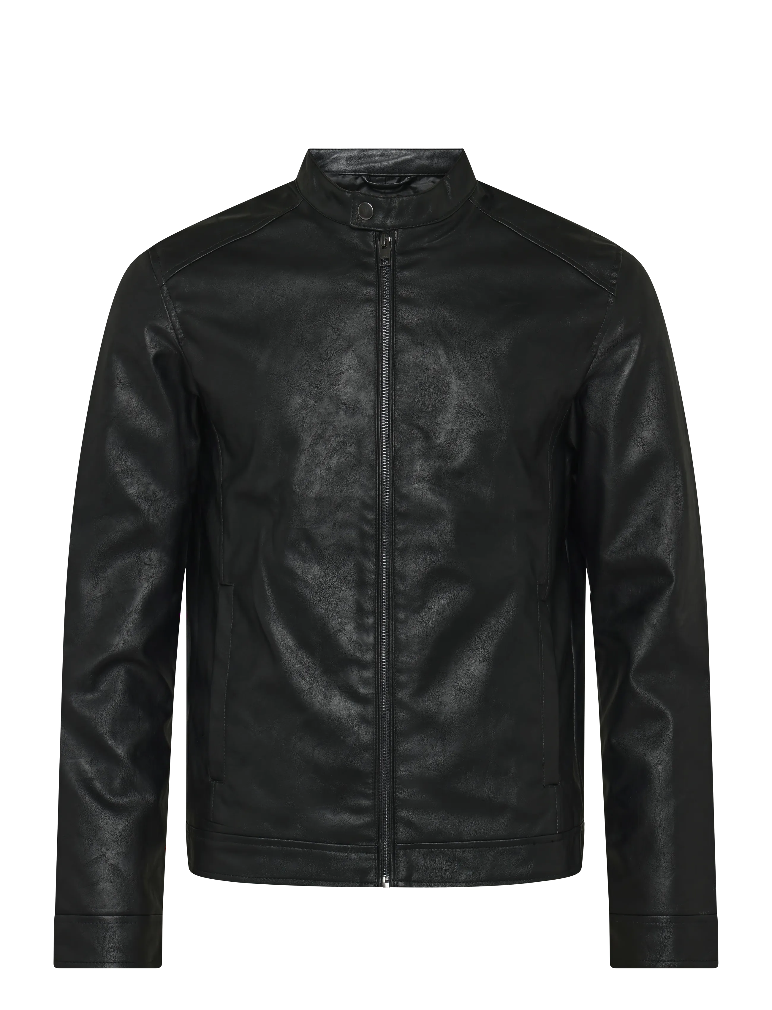 JJ REBEL JREBCALEB PU JACKET NOOS - Nahktagid - BLACK / black