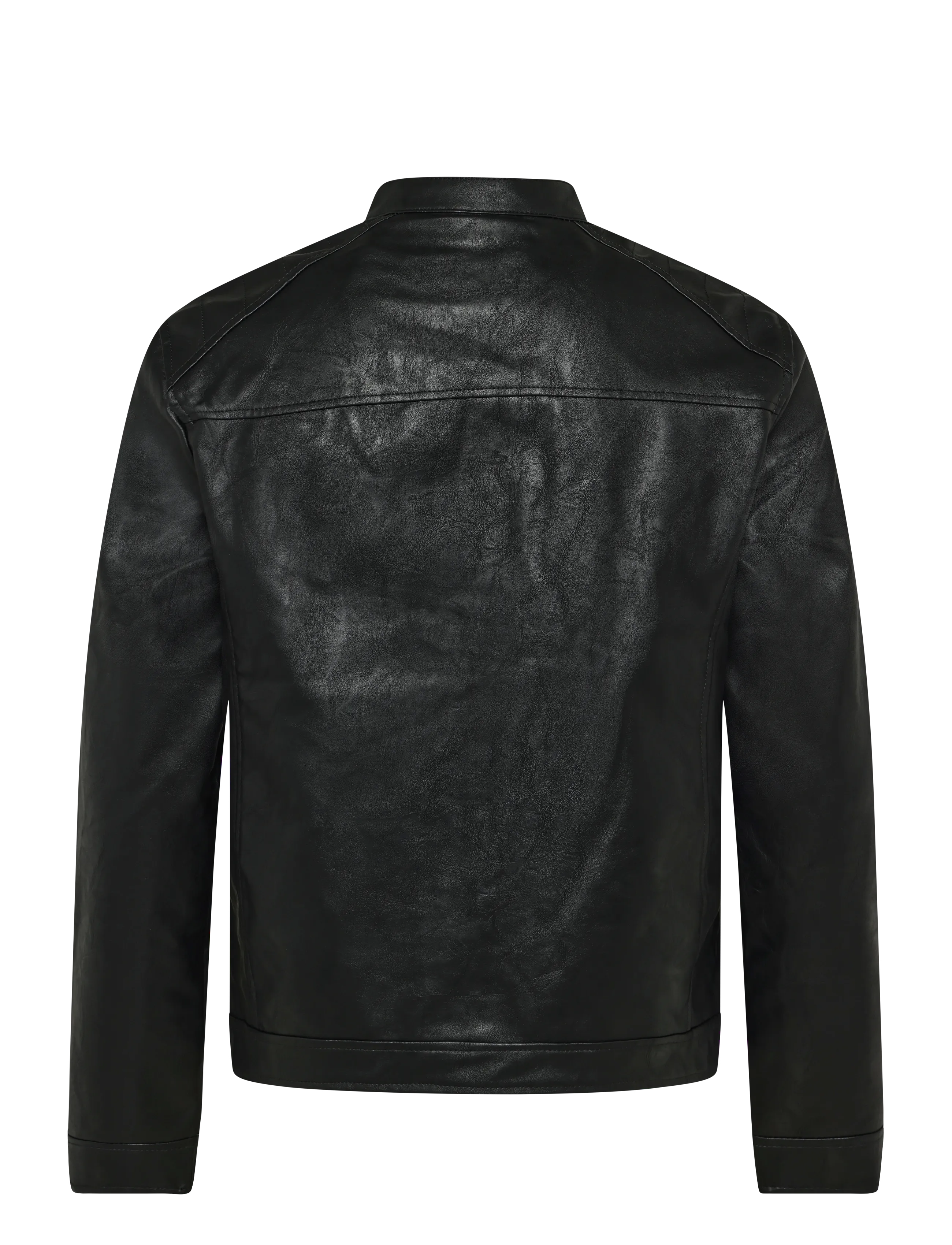JJ REBEL - JREBCALEB PU JACKET NOOS - Üleriided - black - 2