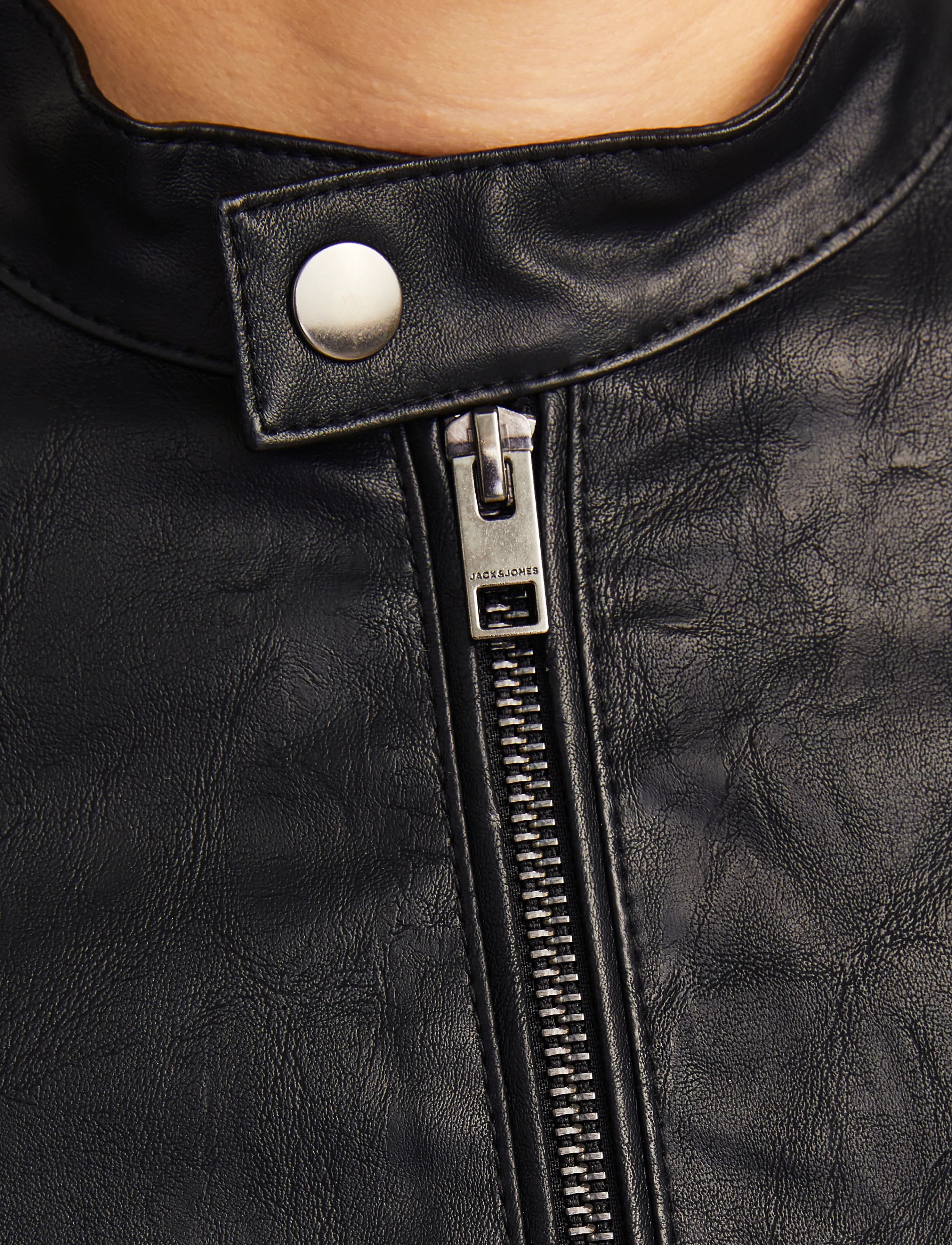 JJ REBEL - JREBCALEB PU JACKET NOOS - Üleriided - black - 5