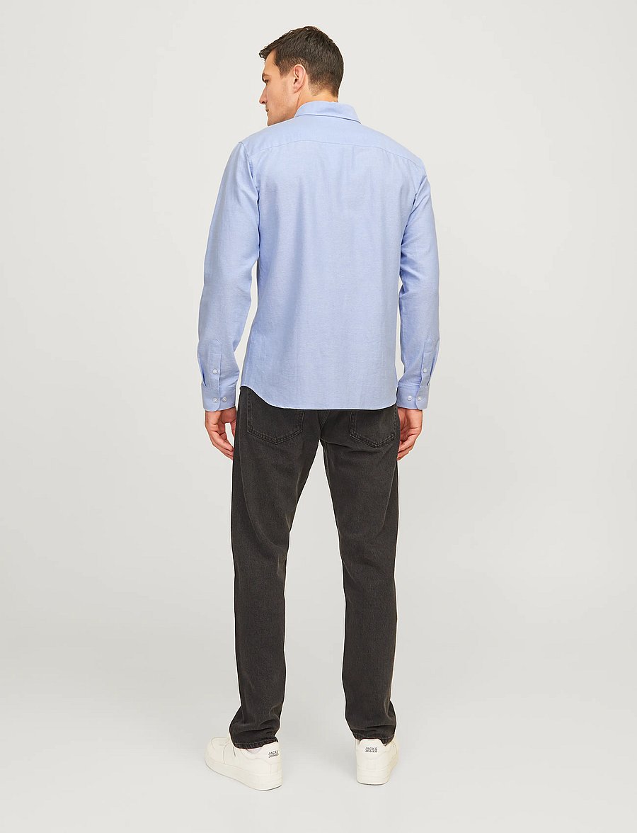 JJ REBEL - JREBOSCAR SHIRT LS NOOS - cashmere blue - 3