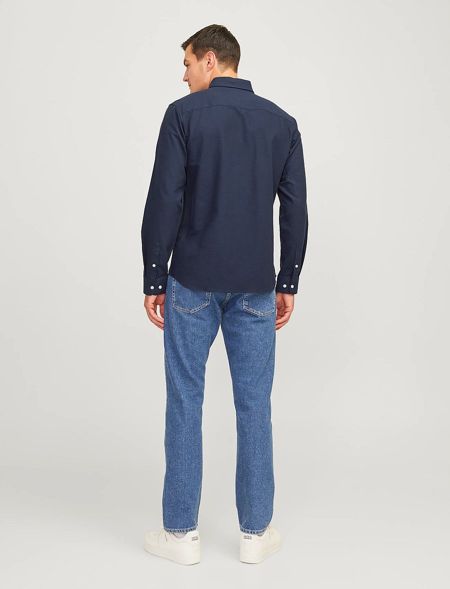 JJ REBEL - JREBOSCAR SHIRT LS NOOS - navy blazer - 3