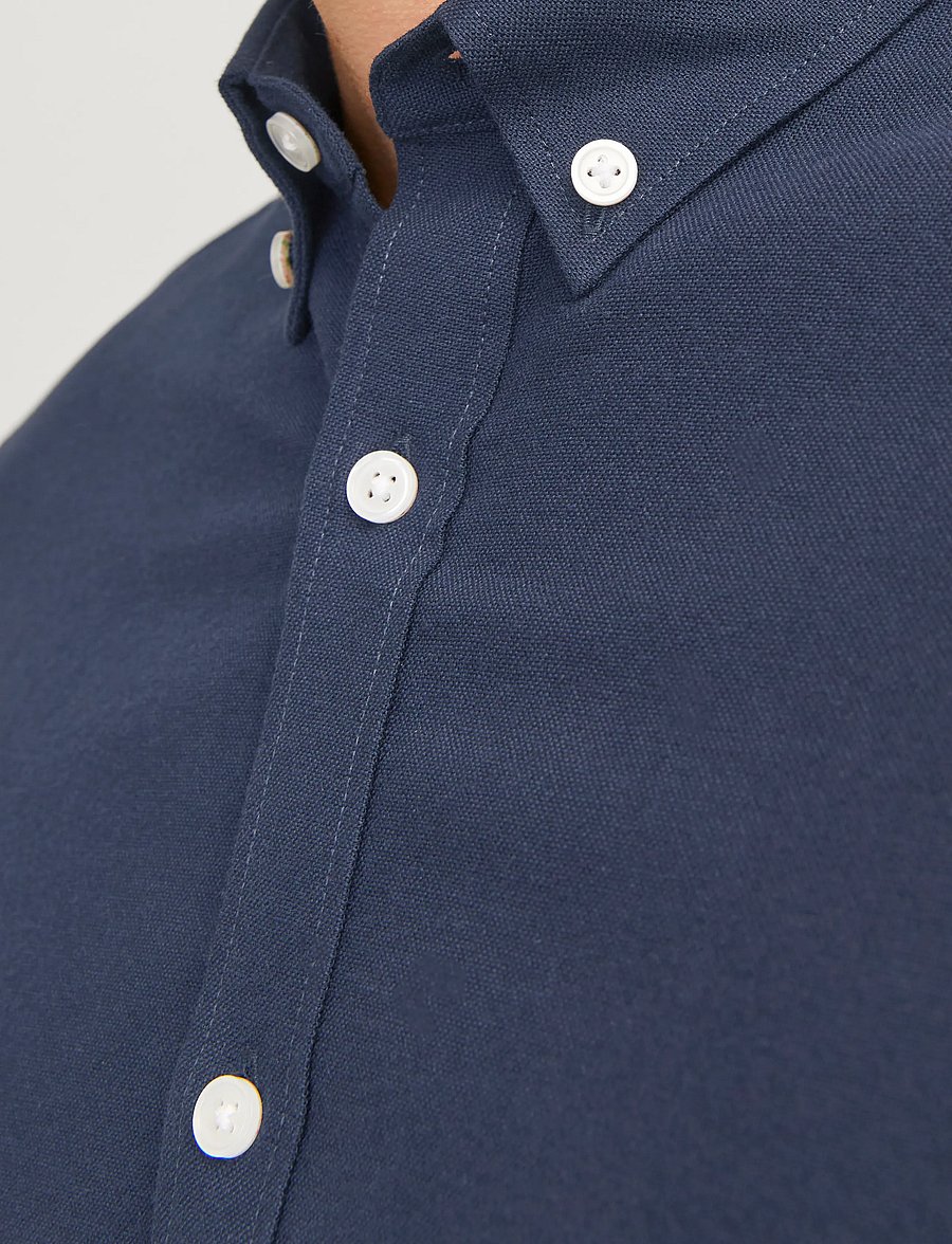 JJ REBEL - JREBOSCAR SHIRT LS NOOS - navy blazer - 5