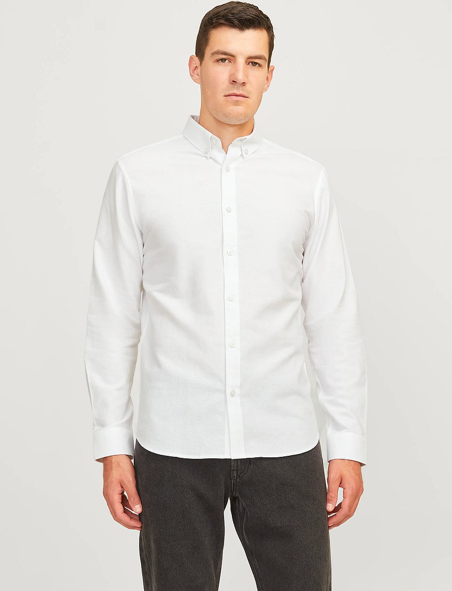 JJ REBEL - JREBOSCAR SHIRT LS NOOS - white - 0