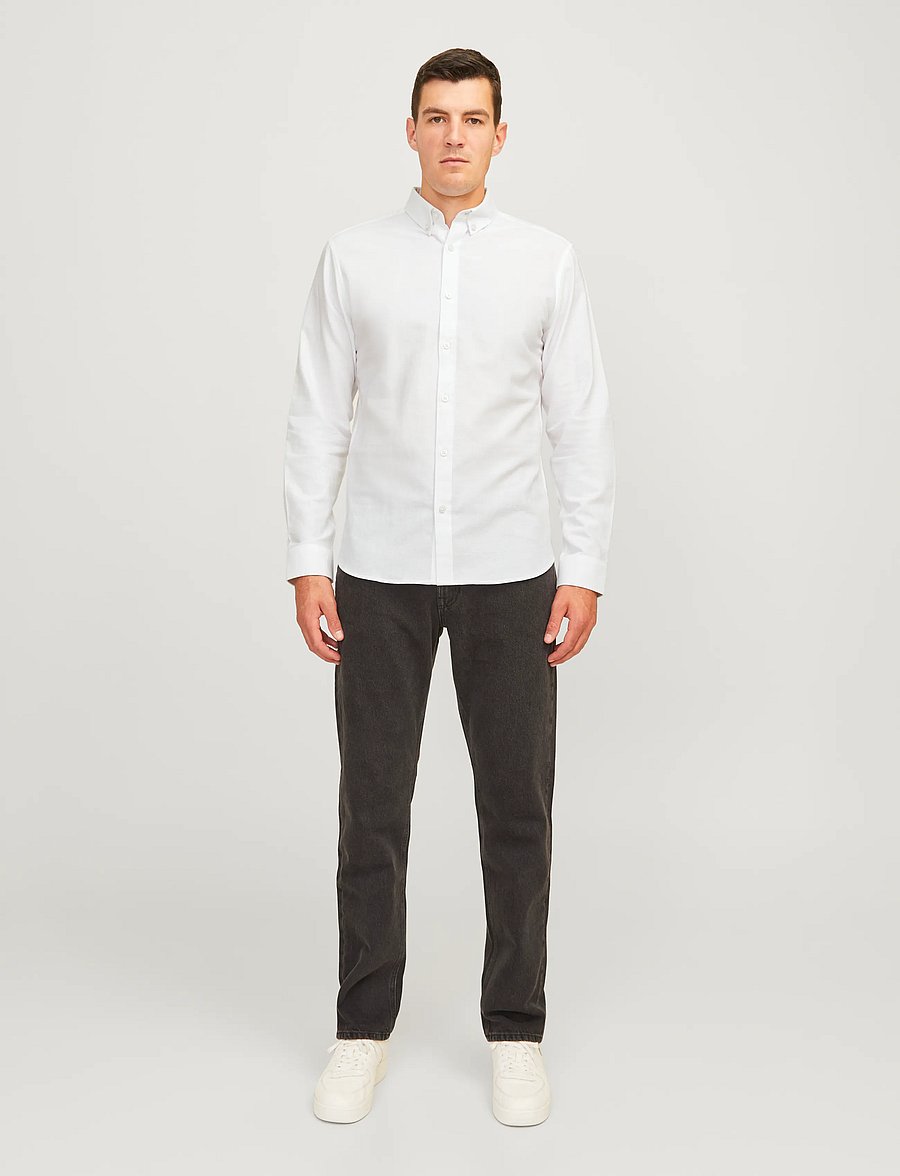 JJ REBEL - JREBOSCAR SHIRT LS NOOS - white - 4