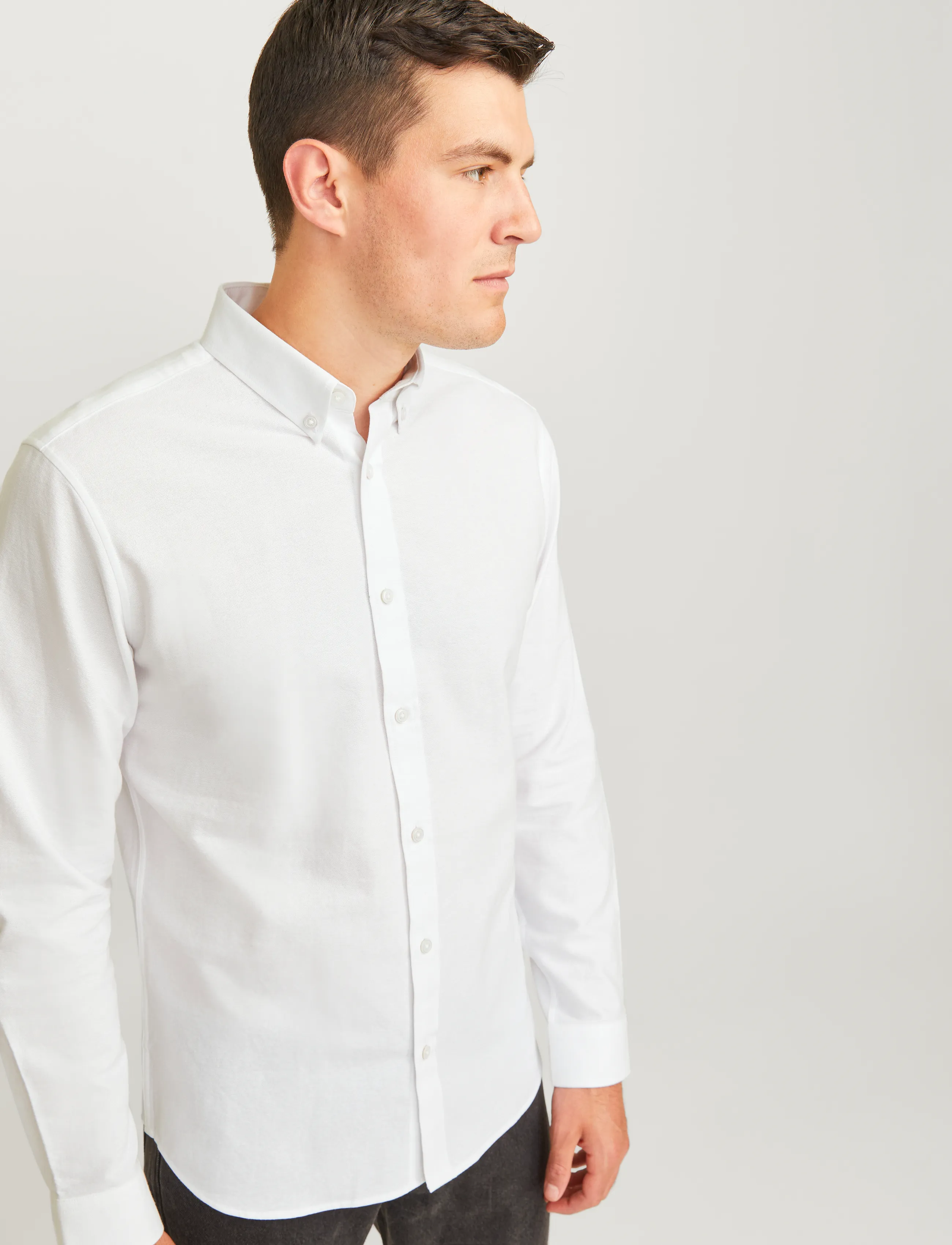 JJ REBEL - JREBOSCAR SHIRT LS NOOS - white - 5