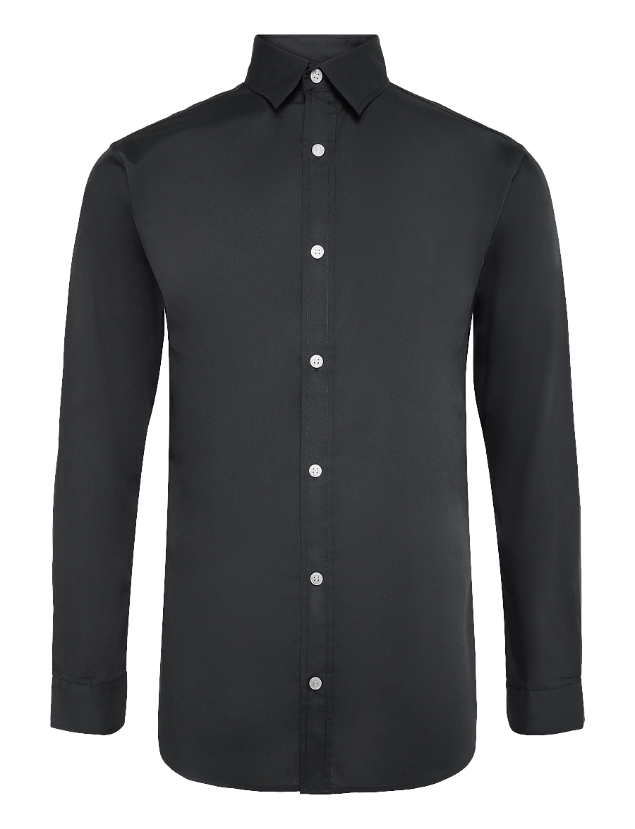 JJ REBEL - JREBGAVIN SOLID SHIRT LS NOOS - black - 1