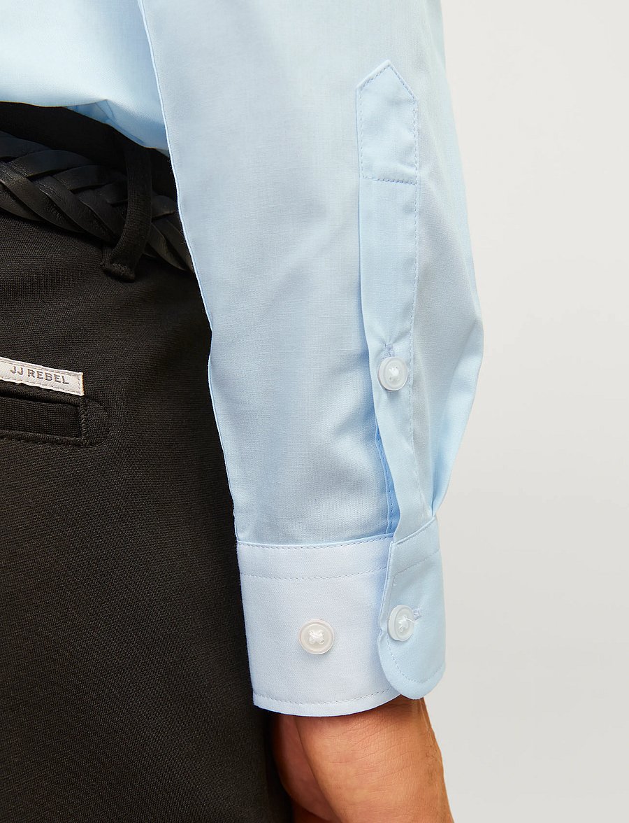 JJ REBEL - JREBGAVIN SOLID SHIRT LS NOOS - cashmere blue - 5