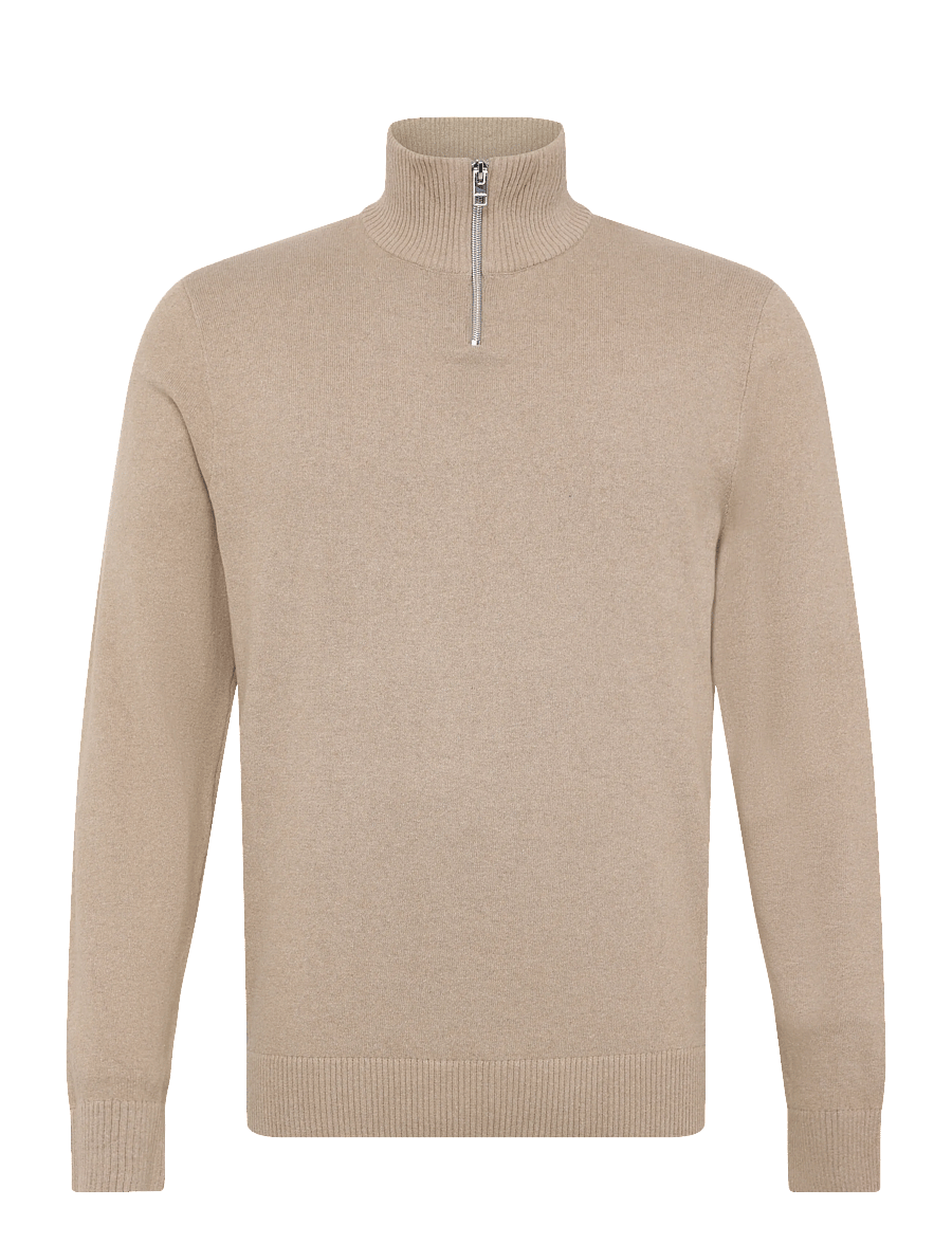 JJ REBEL - JREBCALLUM KNIT HALF ZIP SN - crockery - 1