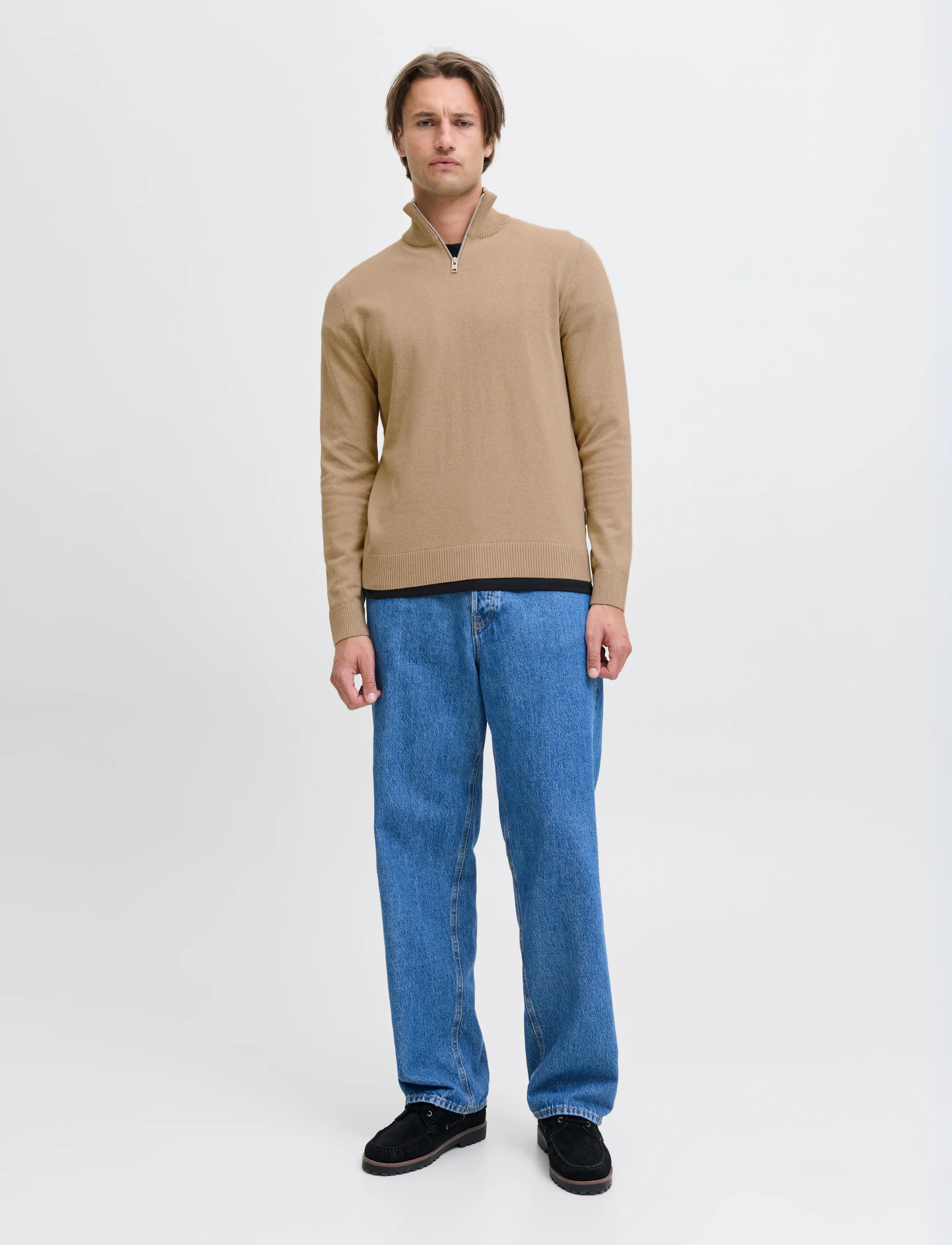 JJ REBEL - JREBCALLUM KNIT HALF ZIP SN - laveste priser - crockery - 4