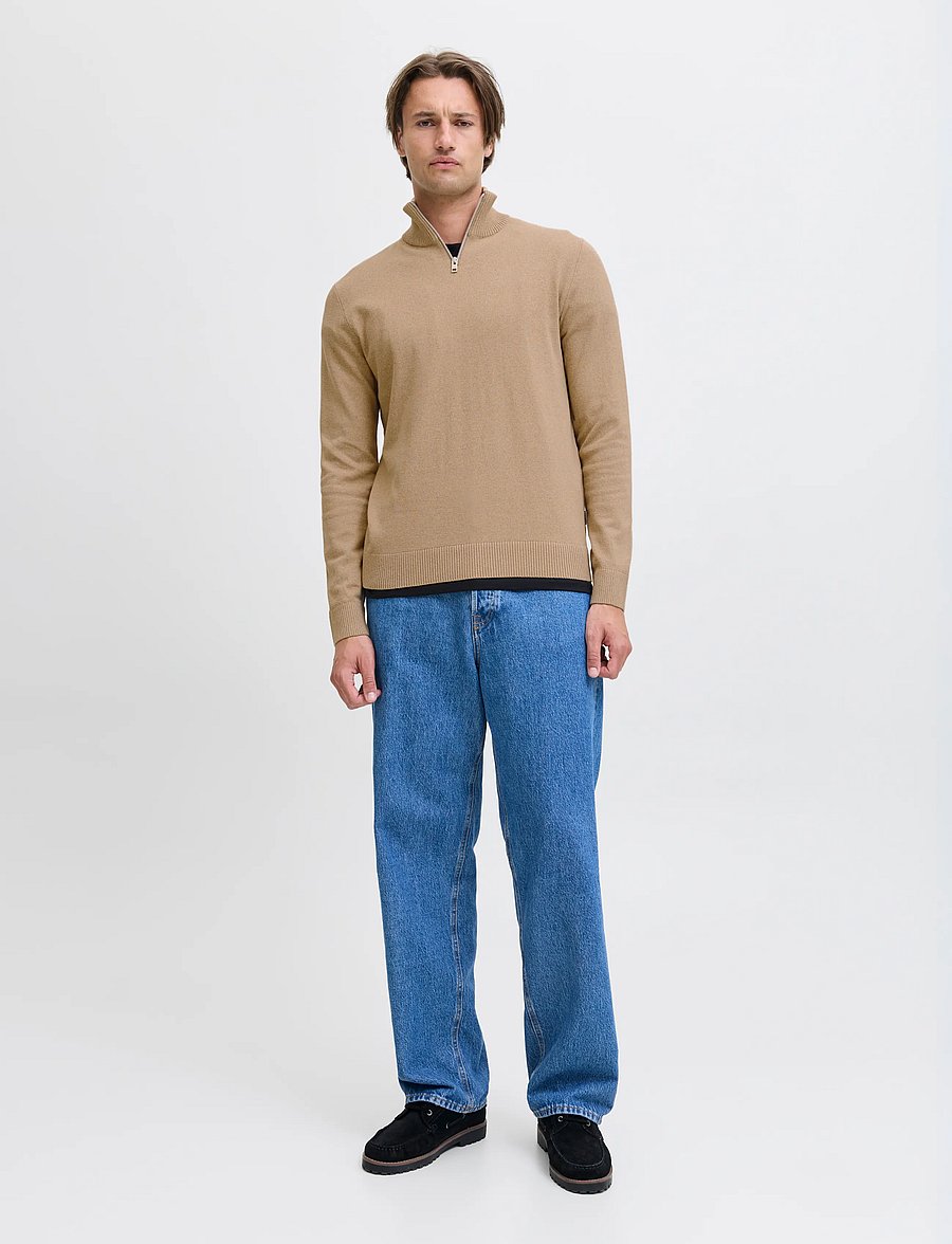 JJ REBEL - JREBCALLUM KNIT HALF ZIP SN - crockery - 4