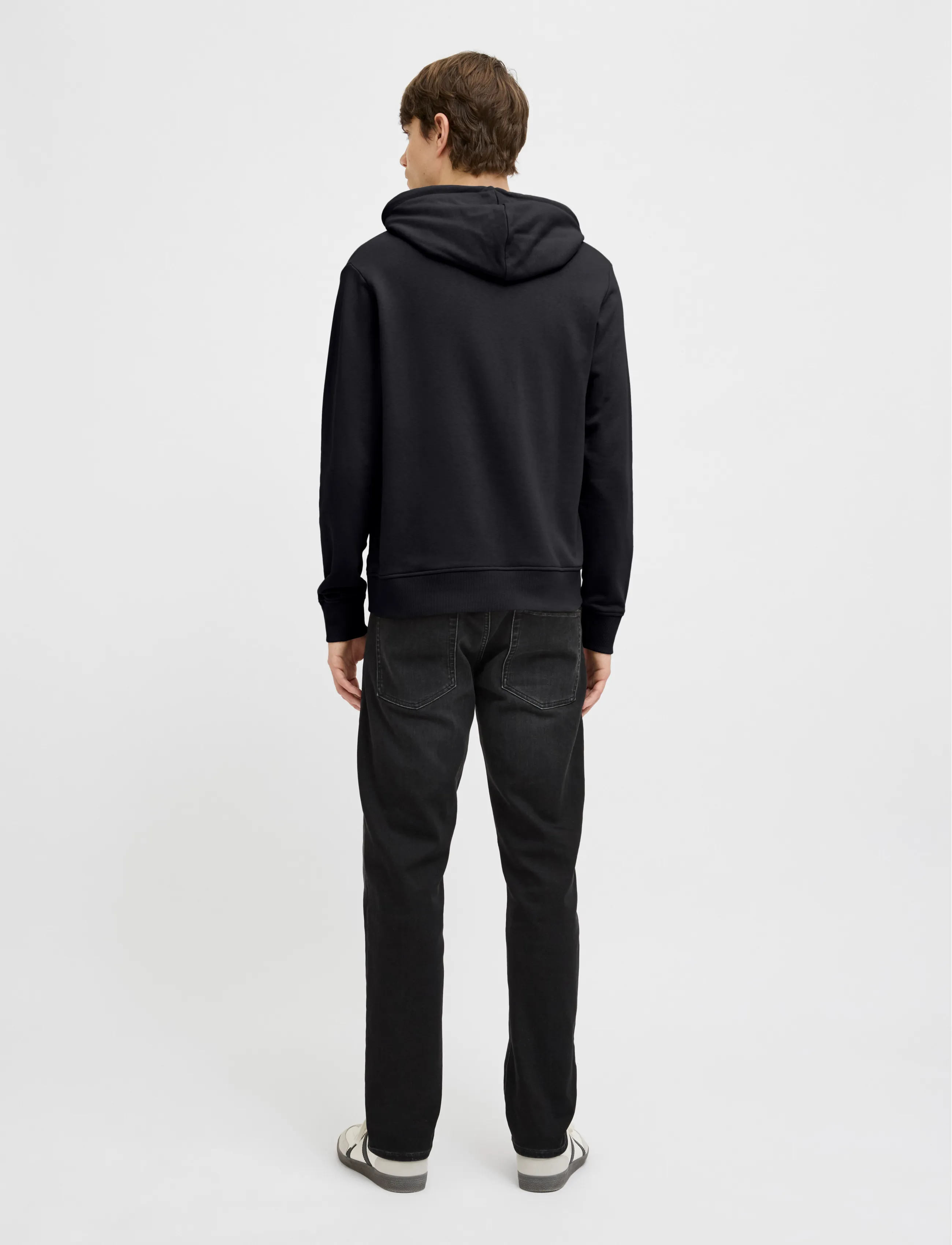 JJ REBEL - JREBJEANS REBEL PRINT SWEAT HOOD SN - sweatshirts - black - 3