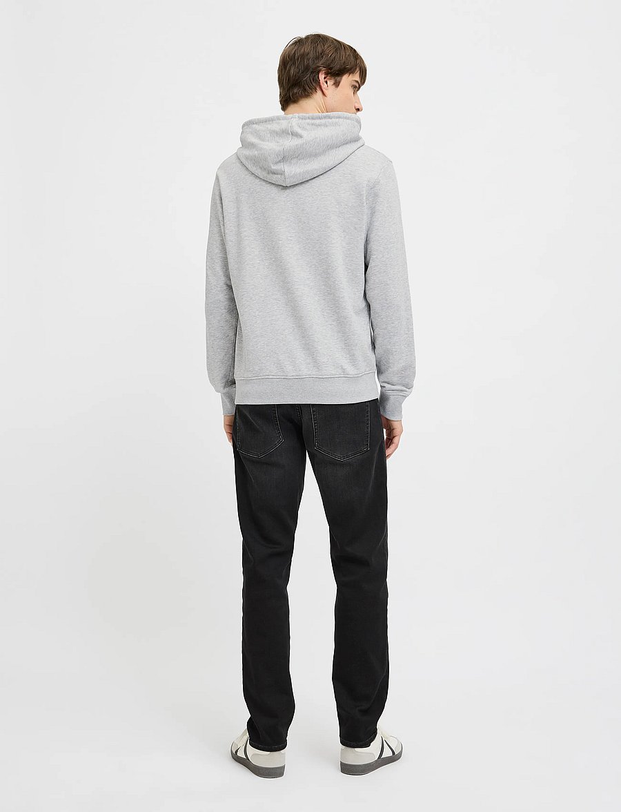 JJ REBEL - JREBJEANS REBEL PRINT SWEAT HOOD SN - light grey melange - 3