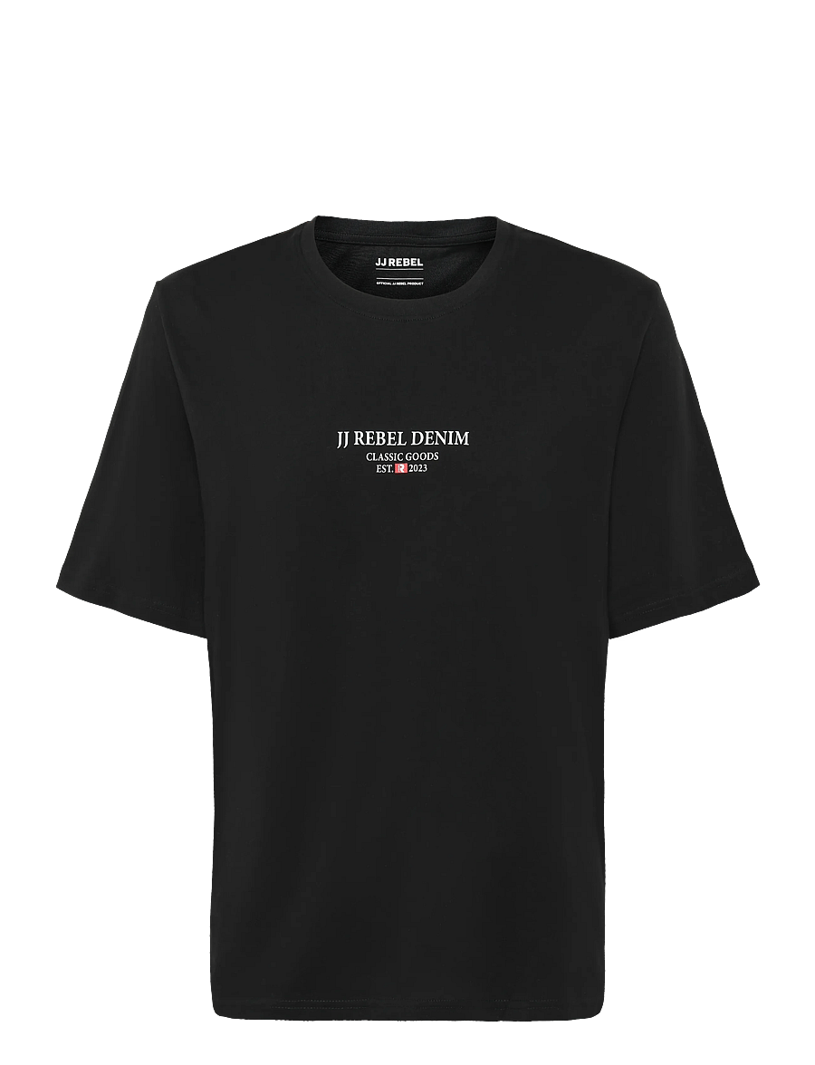 JJ REBEL - JREBJEANS REBEL PRINT TEE SS O-NECK SN - lühikeste varrukatega t-särgid - black - 1