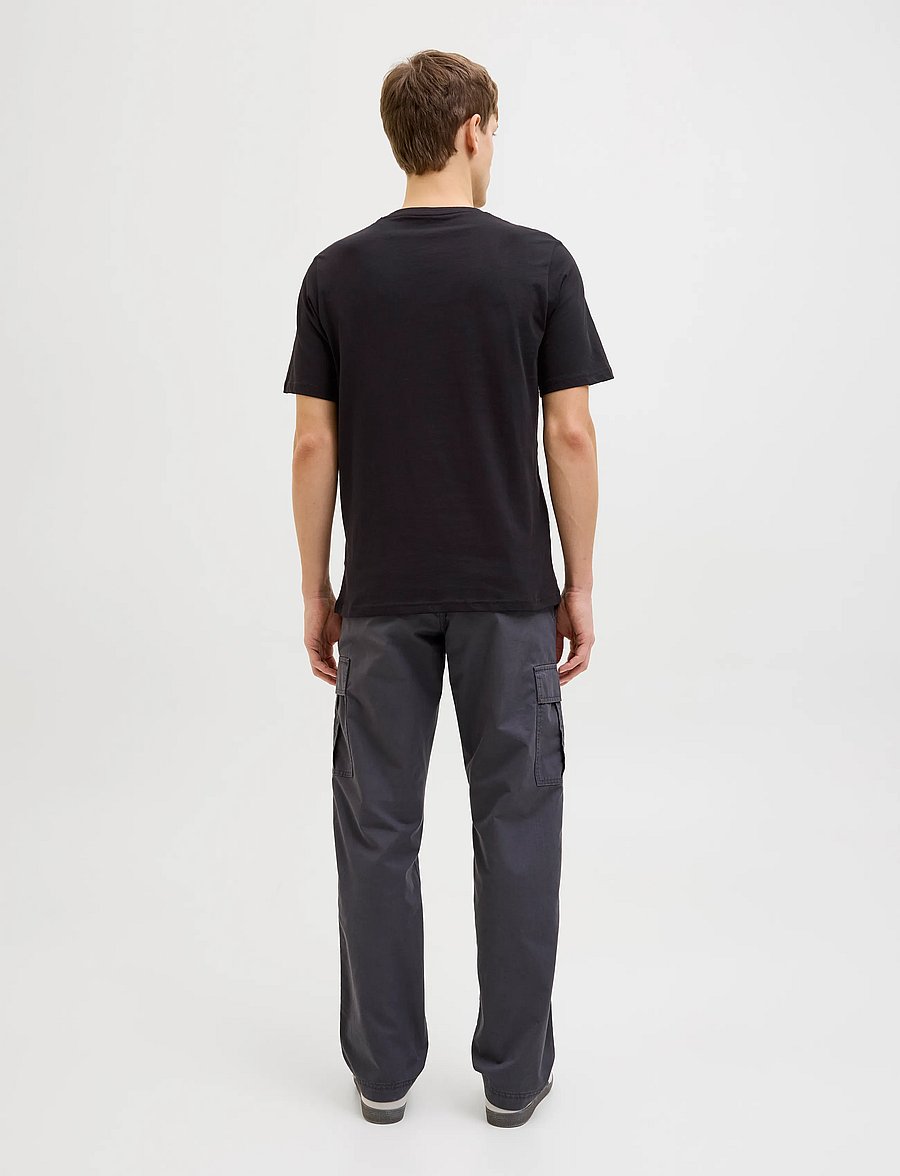 JJ REBEL - JREBJEANS REBEL PRINT TEE SS O-NECK SN - lühikeste varrukatega t-särgid - black - 3