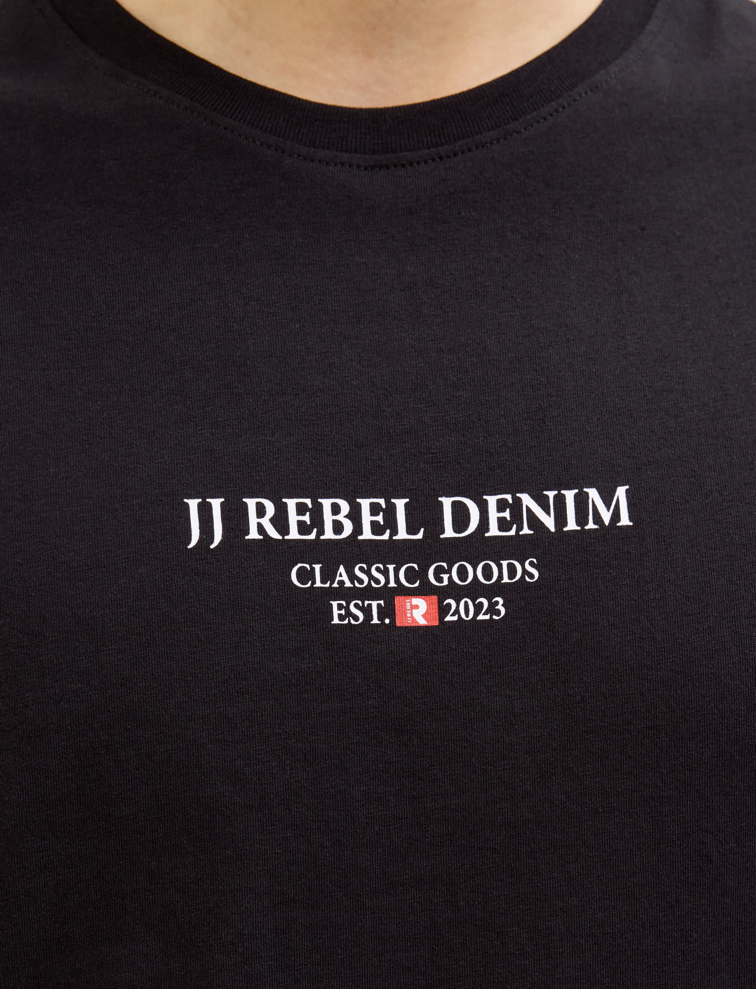 JJ REBEL - JREBJEANS REBEL PRINT TEE SS O-NECK SN - die niedrigsten preise - black - 5