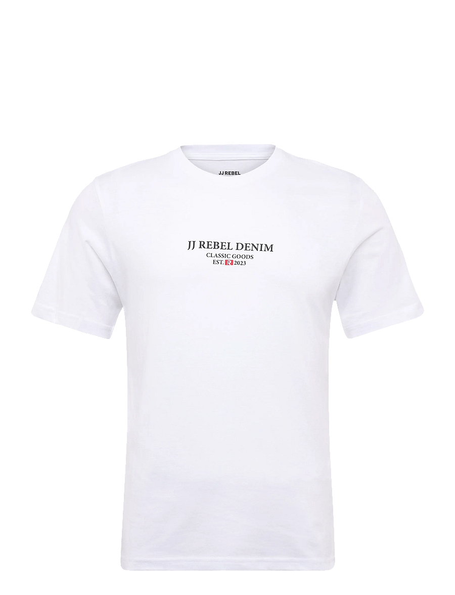 JJ REBEL - JREBJEANS REBEL PRINT TEE SS O-NECK SN - white - 1