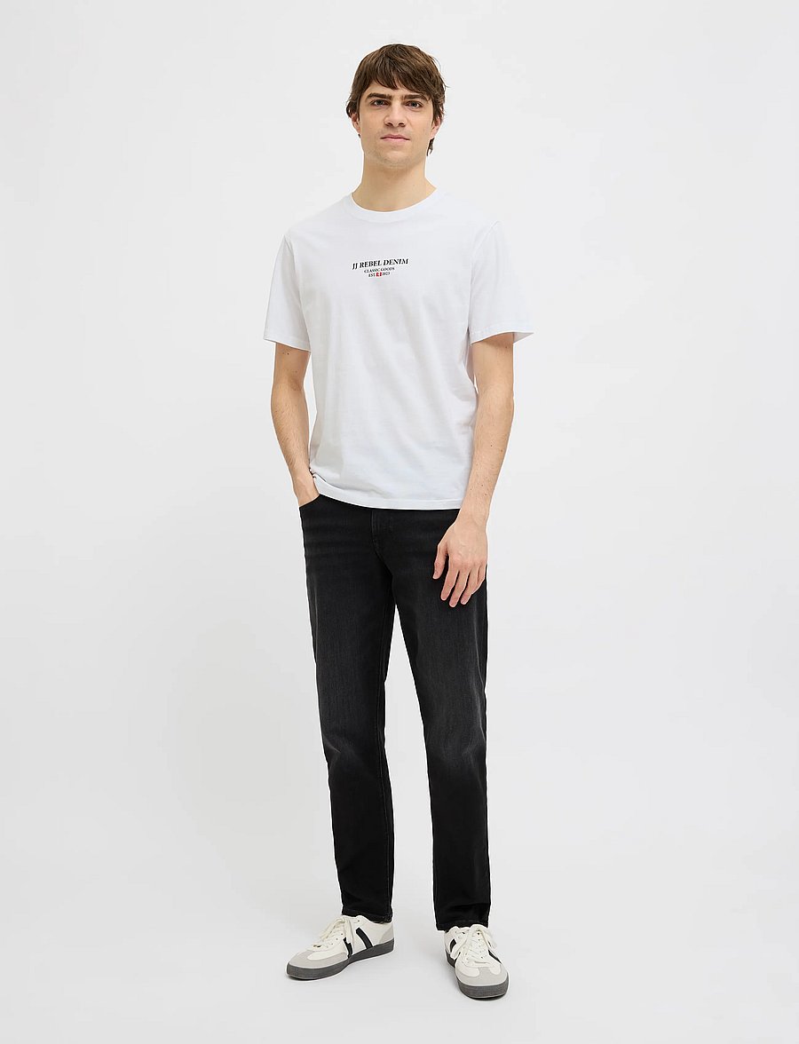 JJ REBEL - JREBJEANS REBEL PRINT TEE SS O-NECK SN - white - 4