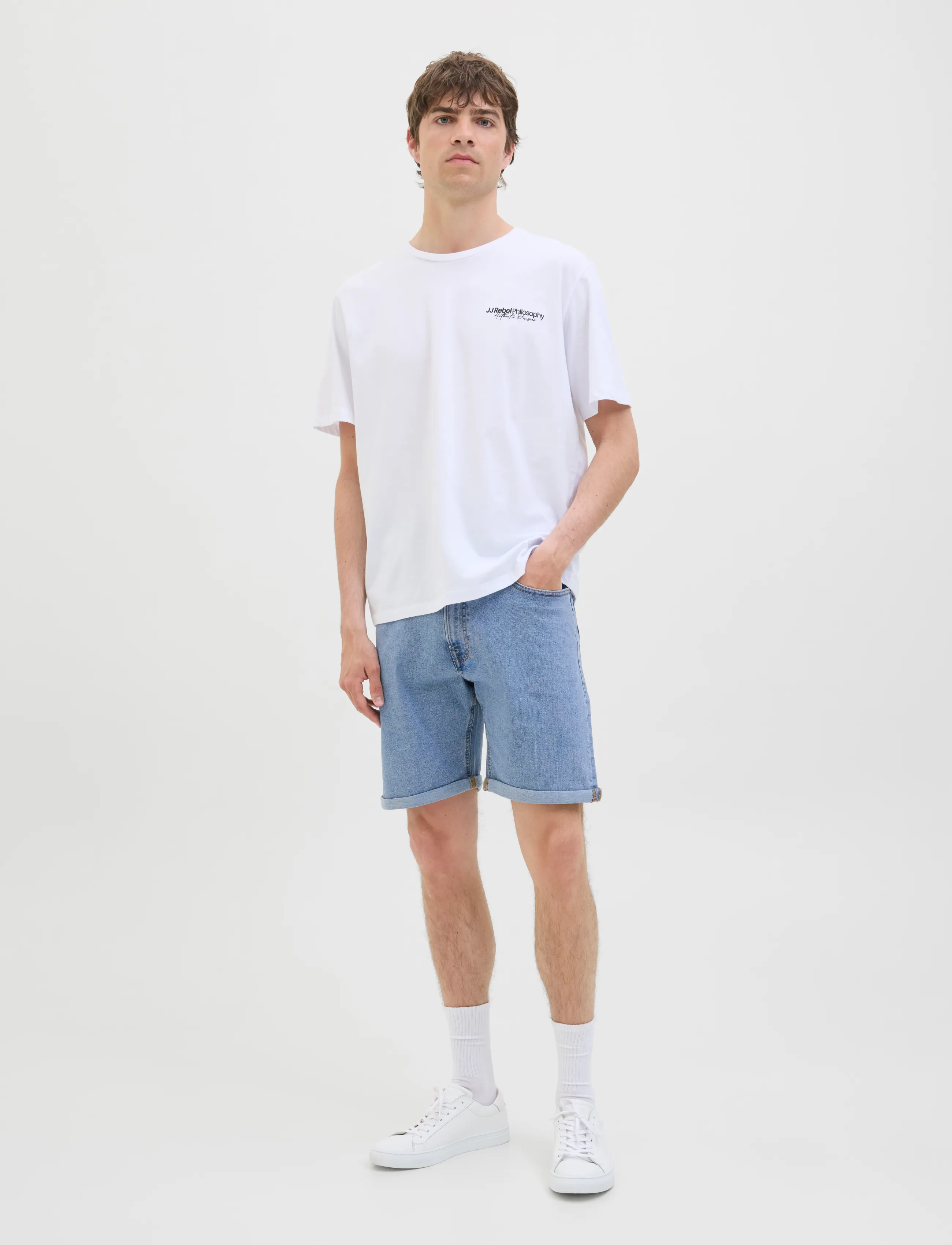 JJ REBEL - JREBJOE JJCRAFT SHORTS AKM 761 SN - blue denim - 4