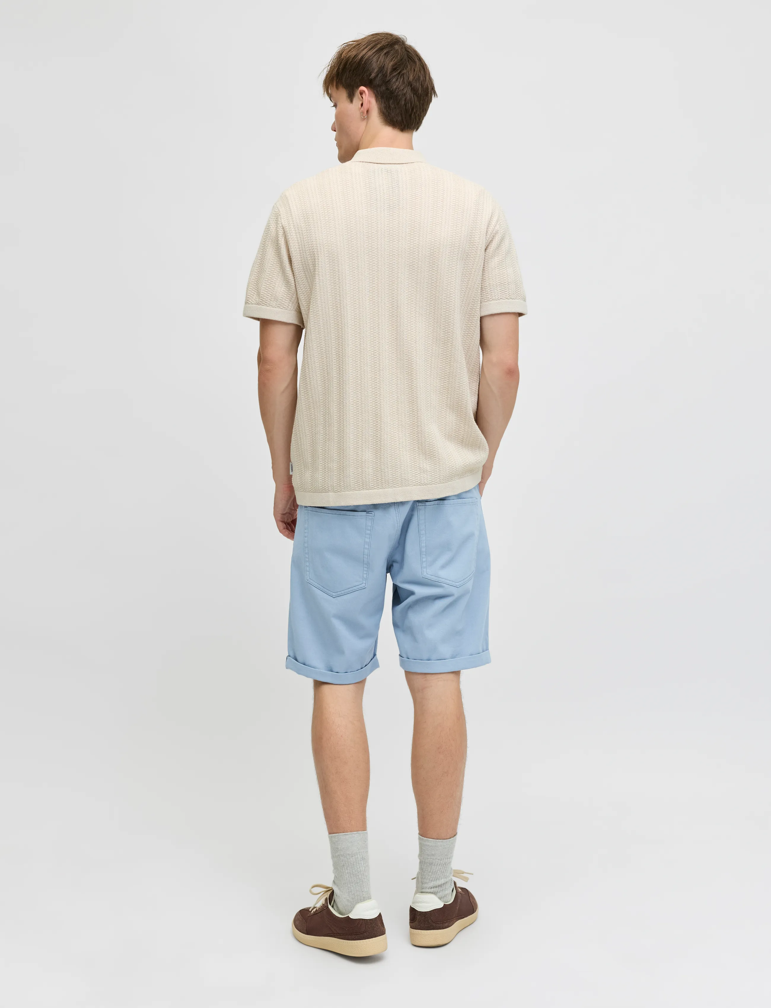 JJ REBEL - JREBFIVERS 5-POCKET SHORT SRT - faded denim - 3