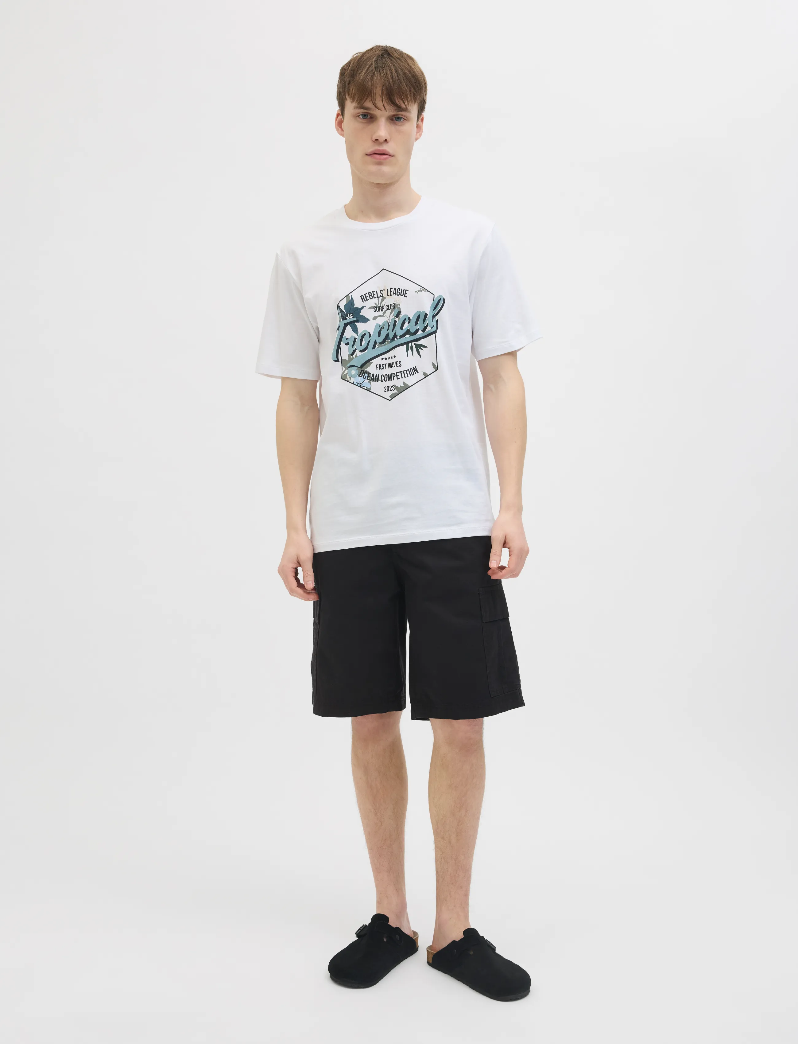 JJ REBEL - JREBCARLOS REBEL CARGO SHORT SN - laveste priser - black - 4