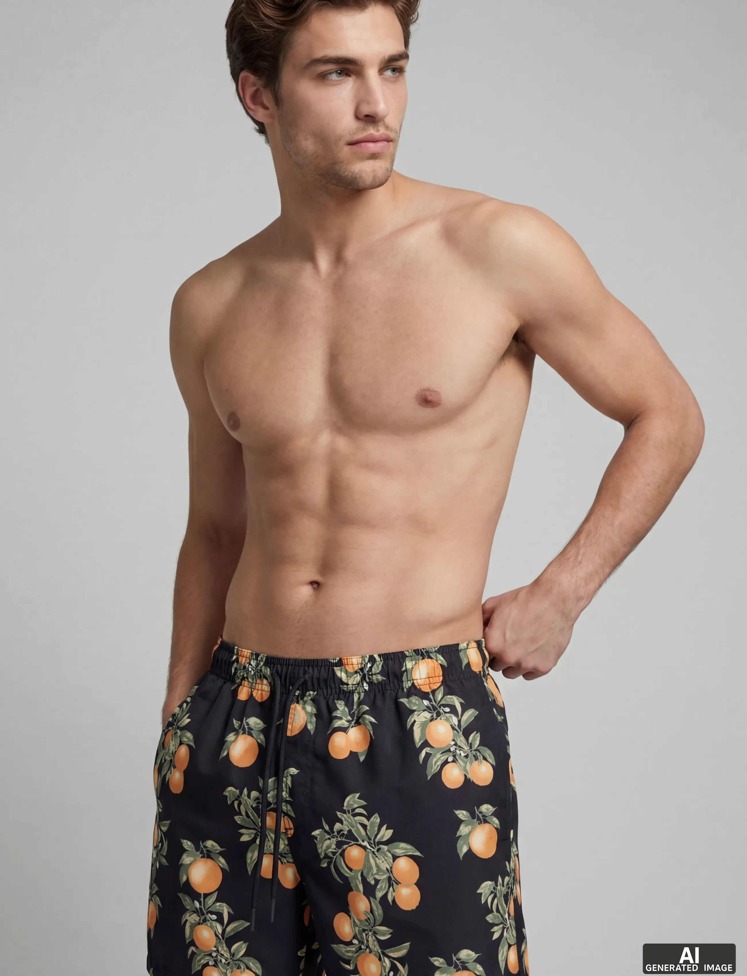 JJ REBEL - JREBHAWAII SWIM SHORT PRINT - laveste priser - black - 4