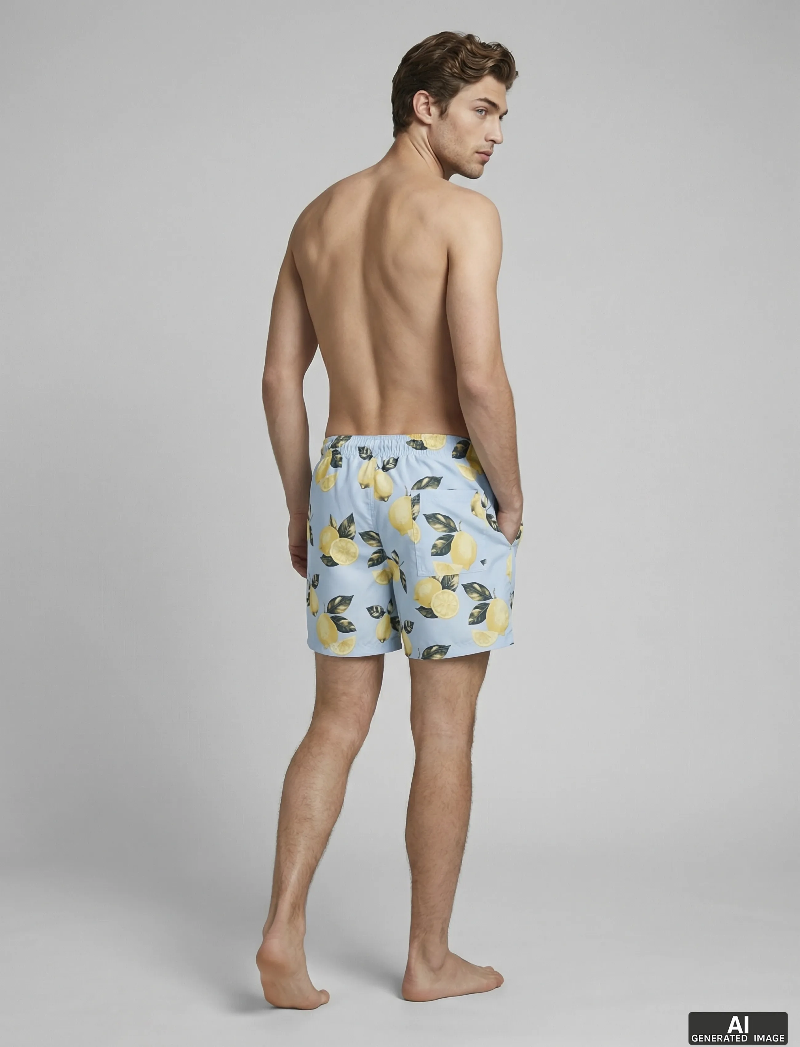 JJ REBEL - JREBHAWAII SWIM SHORT PRINT - laveste priser - cashmere blue - 3