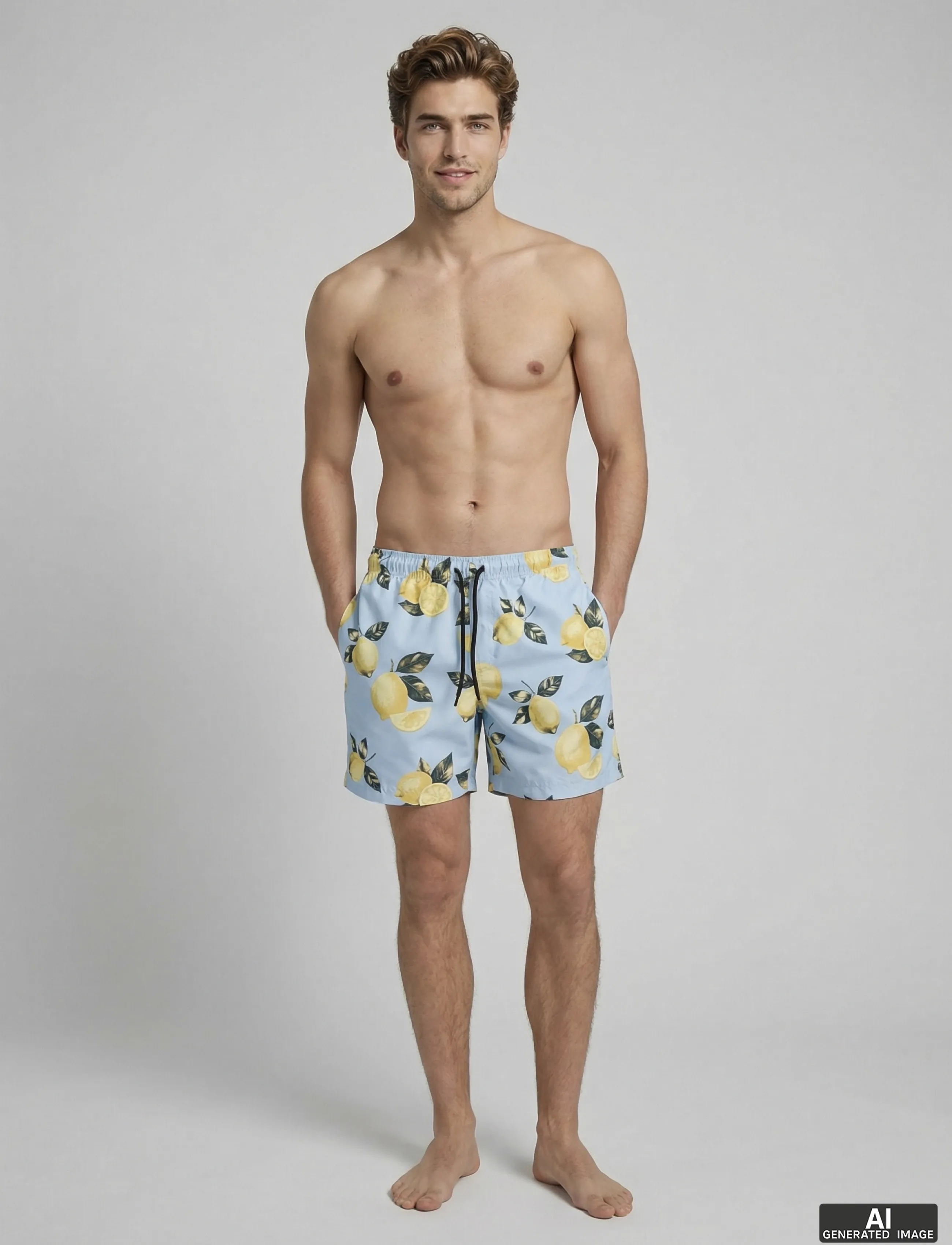 JJ REBEL - JREBHAWAII SWIM SHORT PRINT - laveste priser - cashmere blue - 4